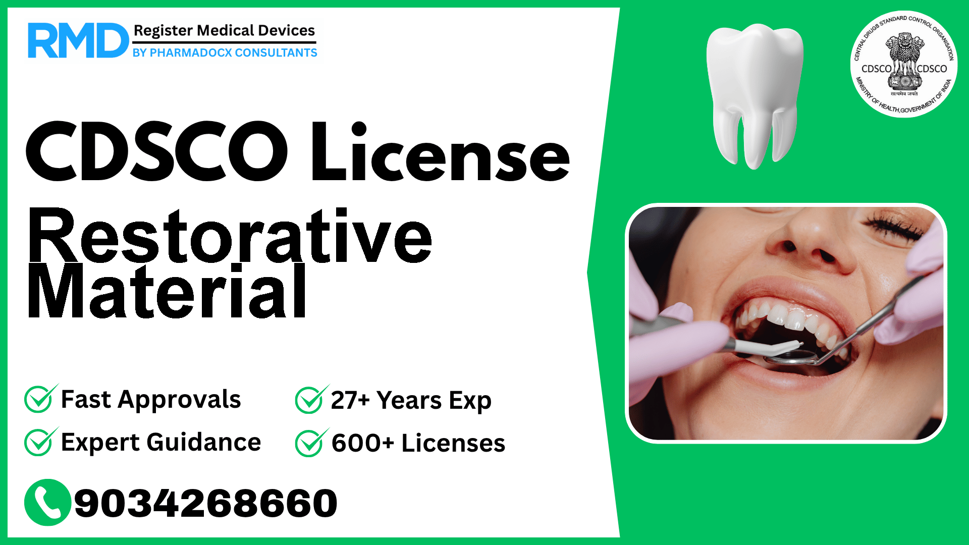 CDSCO License for Restorative Material
