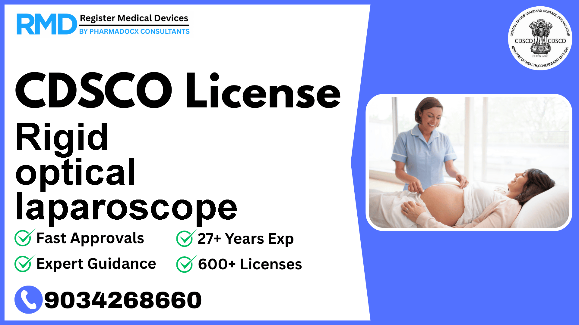 CDSCO License for Rigid optical laparoscope