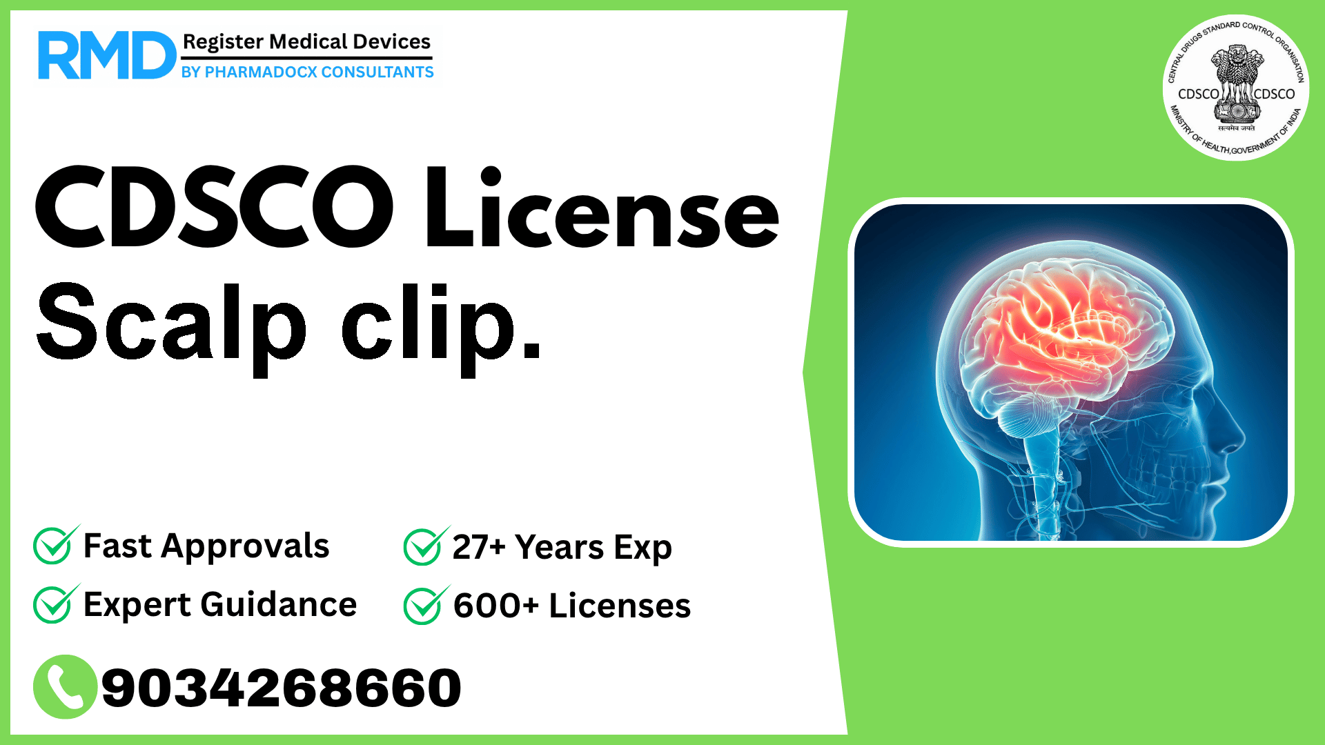 CDSCO License for Scalp clip.