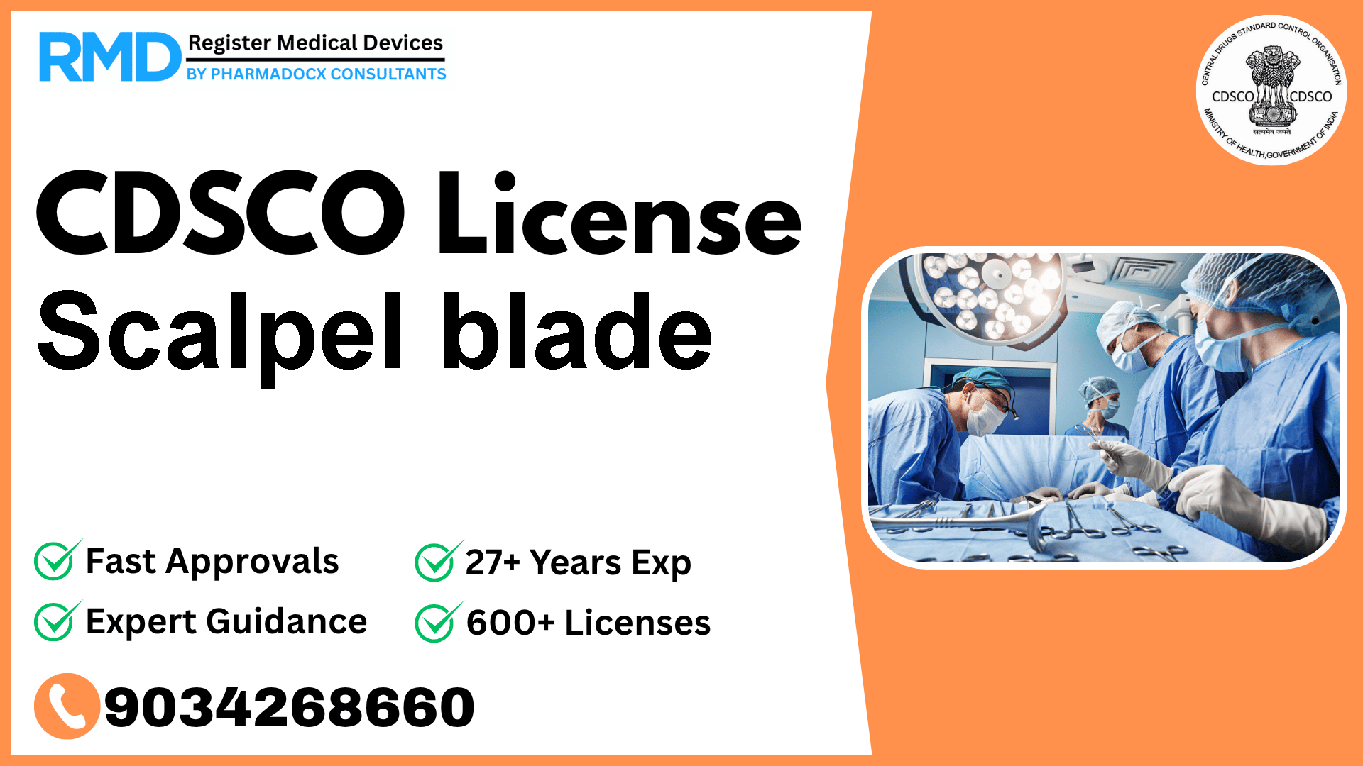 CDSCO License for Scalpel blade