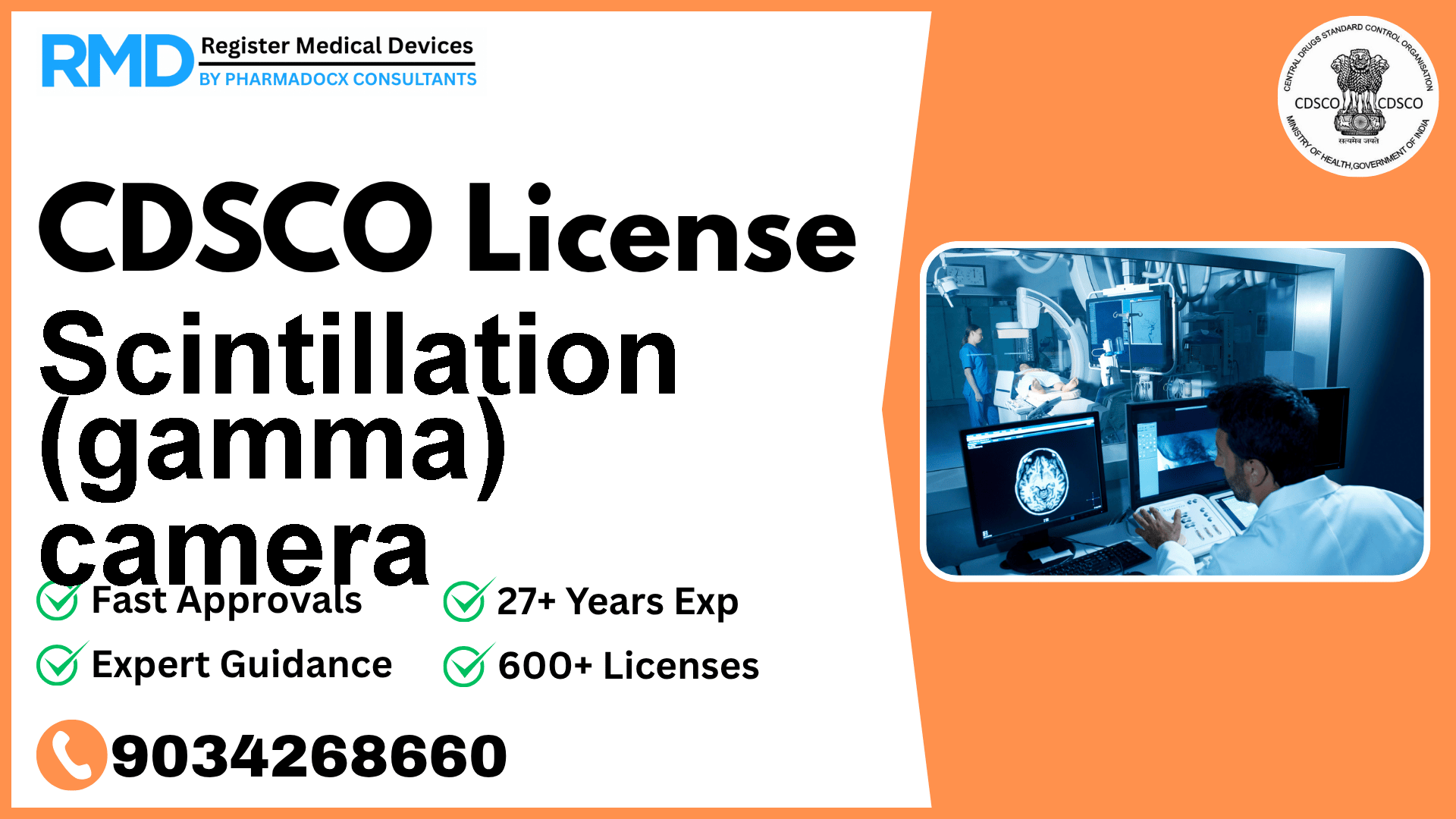 CDSCO License for Scintillation (gamma) camera