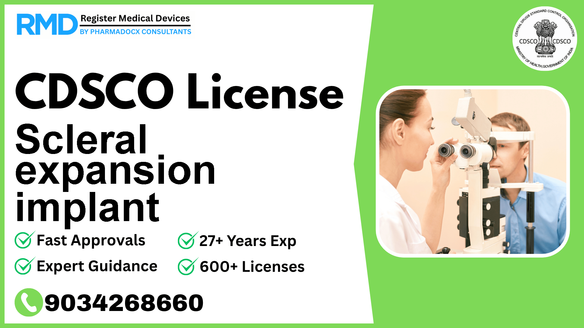 CDSCO License for Scleral expansion implant