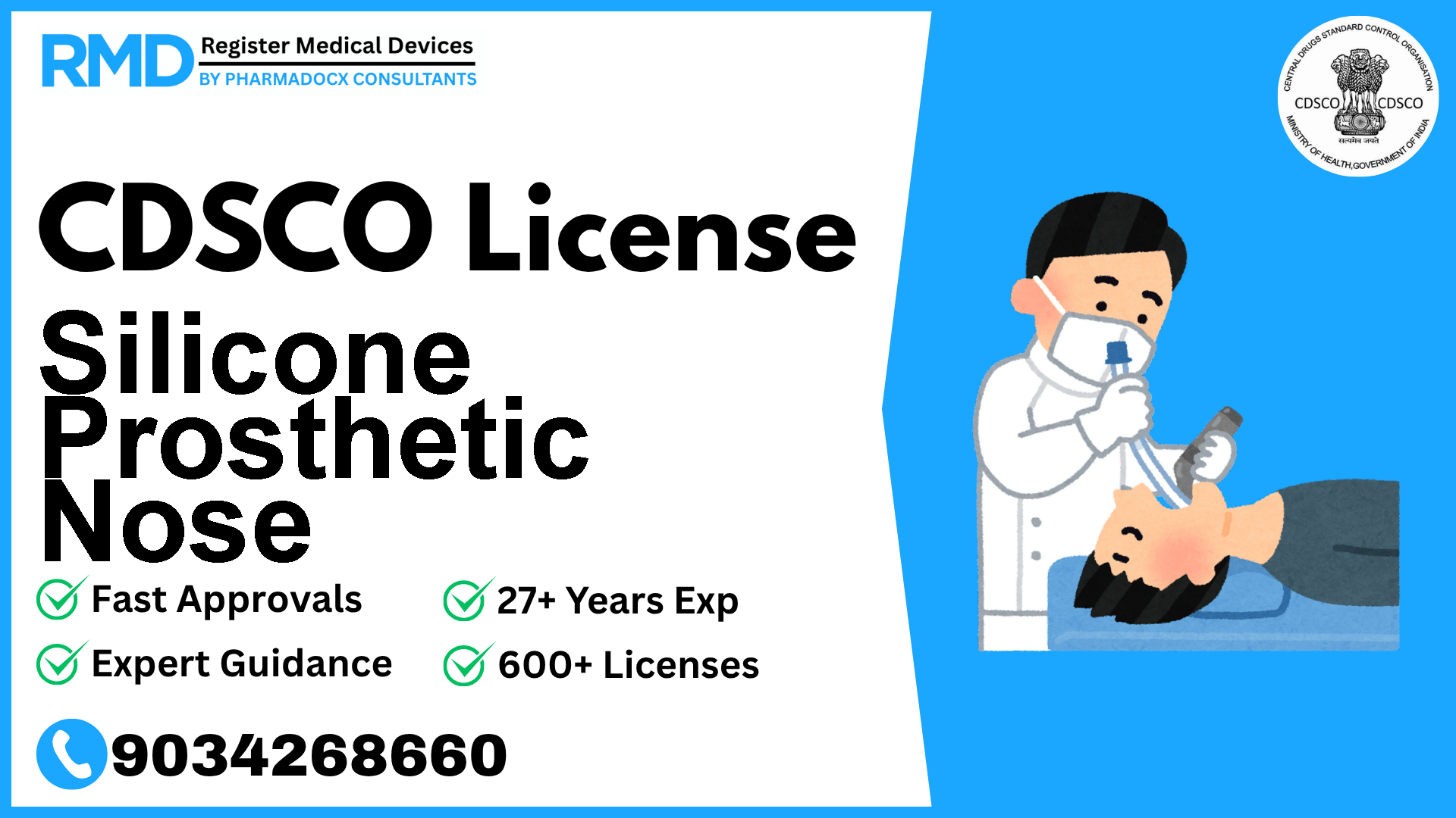 CDSCO License for Silicone Prosthetic Nose