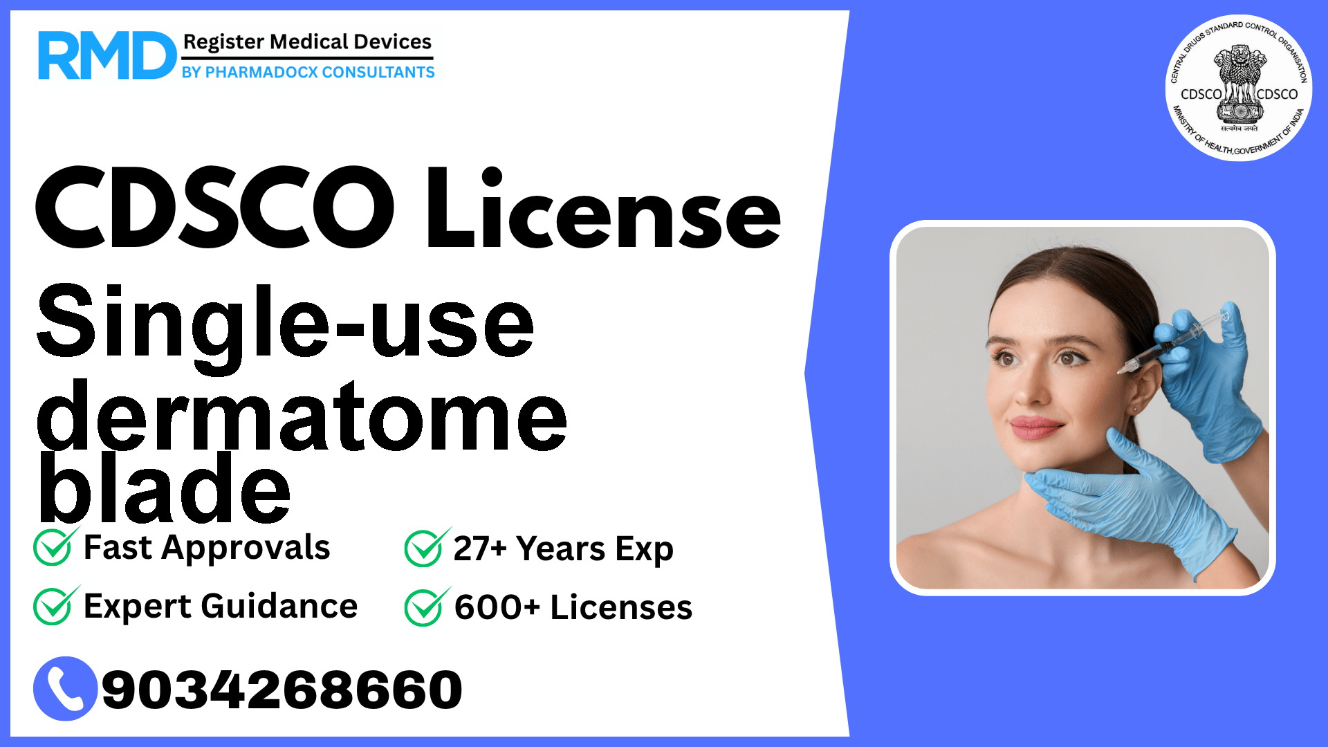 CDSCO License for Single-use dermatome blade