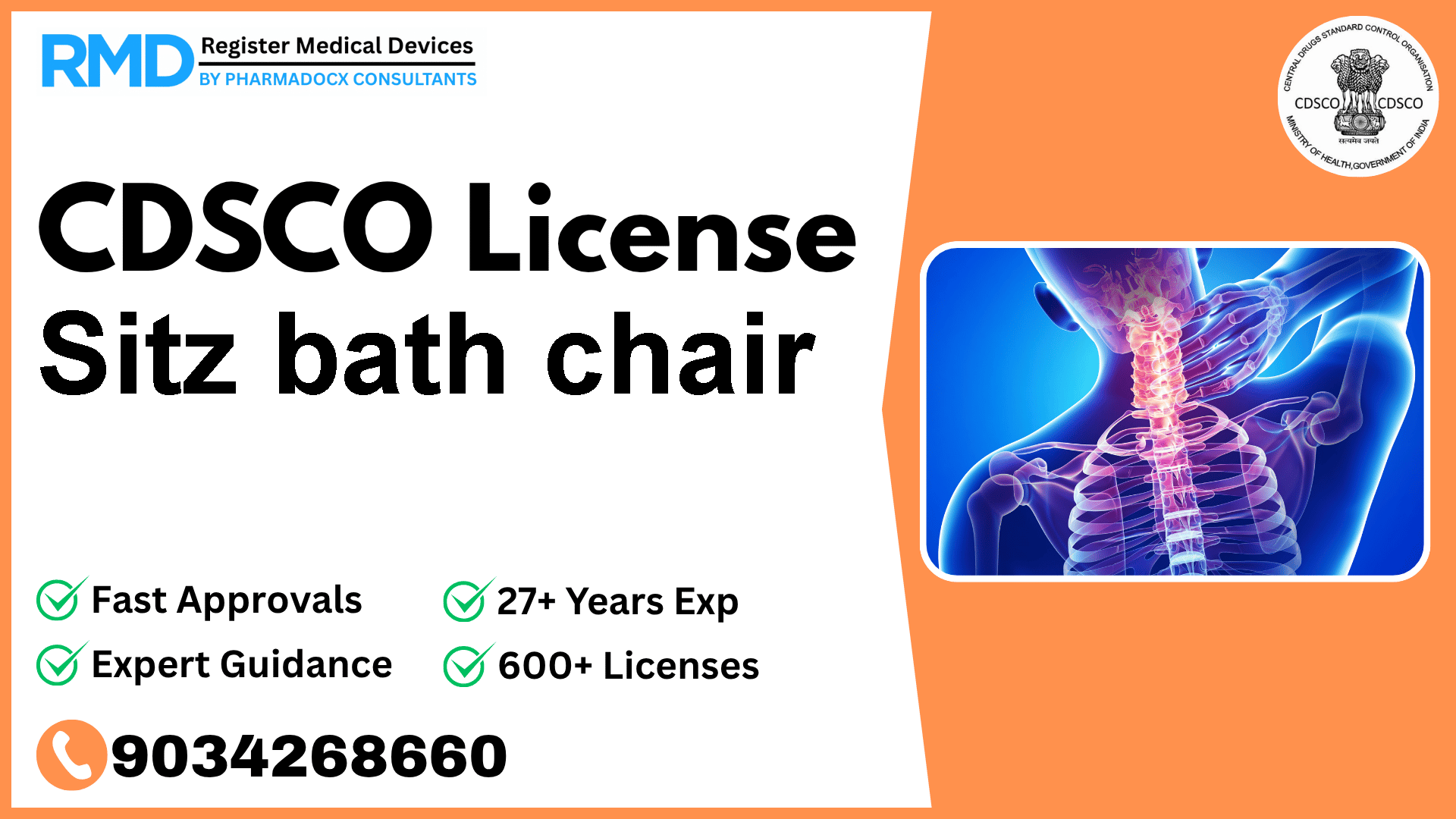 CDSCO License for Sitz bath chair