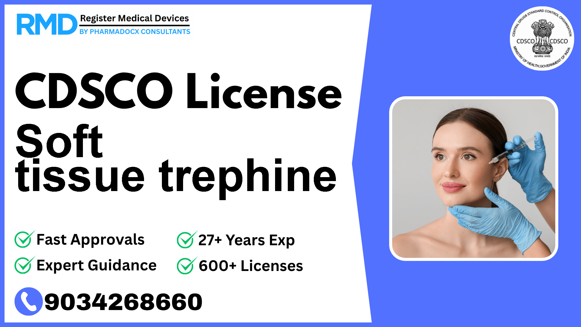 CDSCO License for Soft tissue trephine