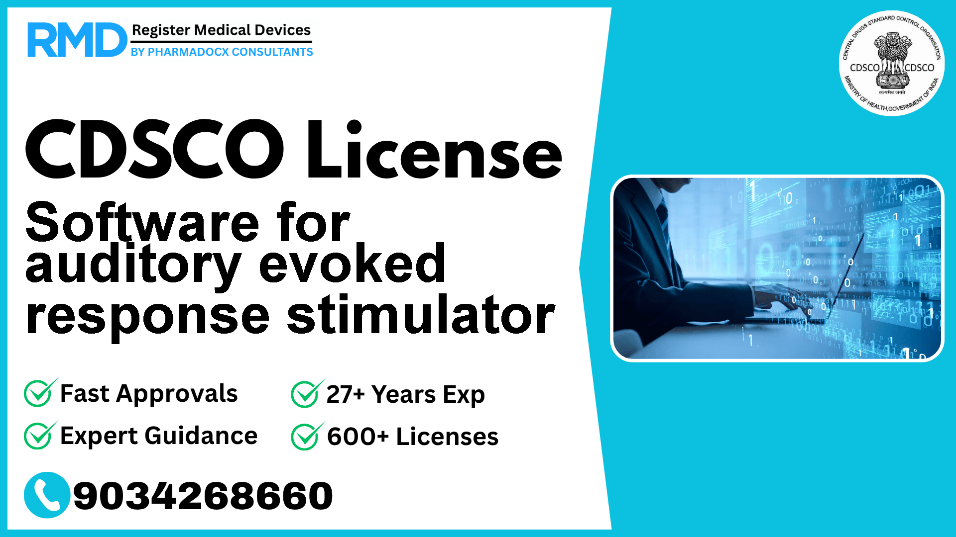 CDSCO License for Software for auditory evoked response stimulator