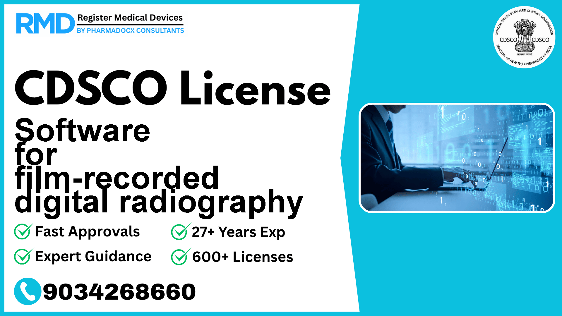CDSCO License for Software for film-recorded digital radiography