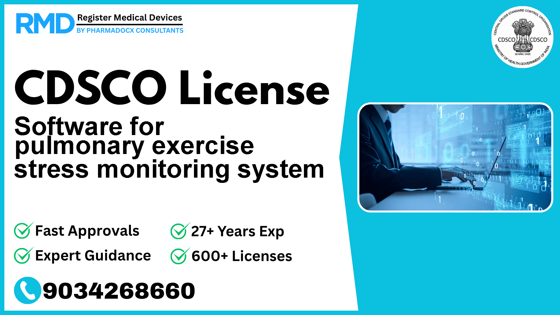 CDSCO License for Software for pulmonary exercise stress monitoring system
