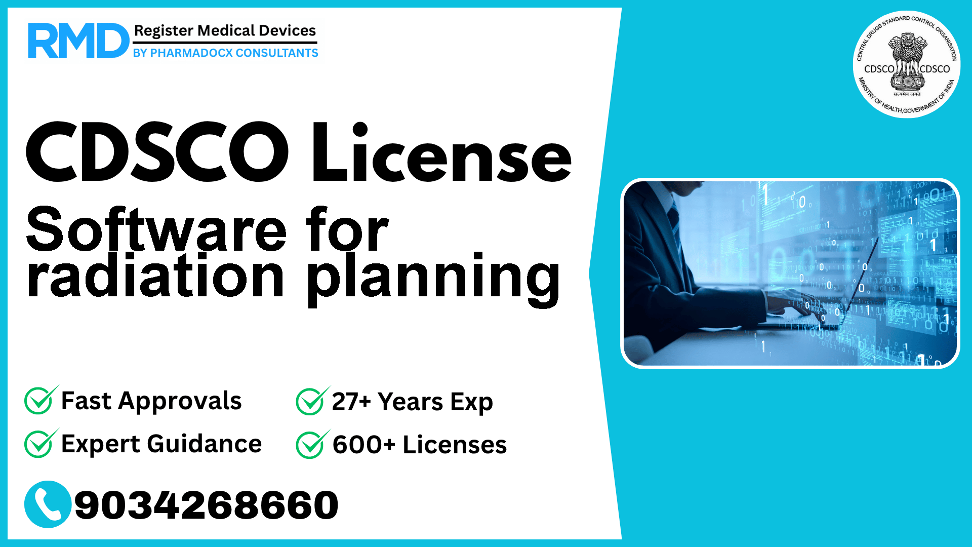 CDSCO License for Software for radiation planning