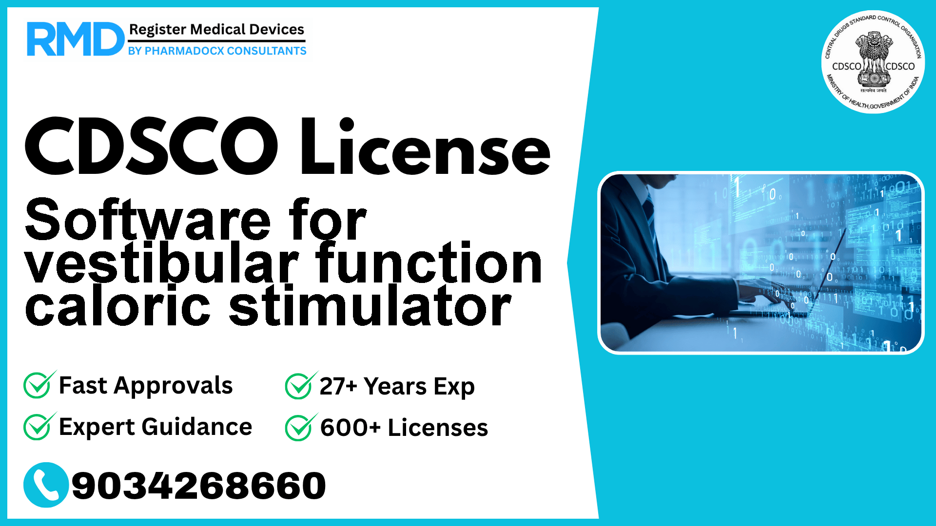 CDSCO License for Software for vestibular function caloric stimulator