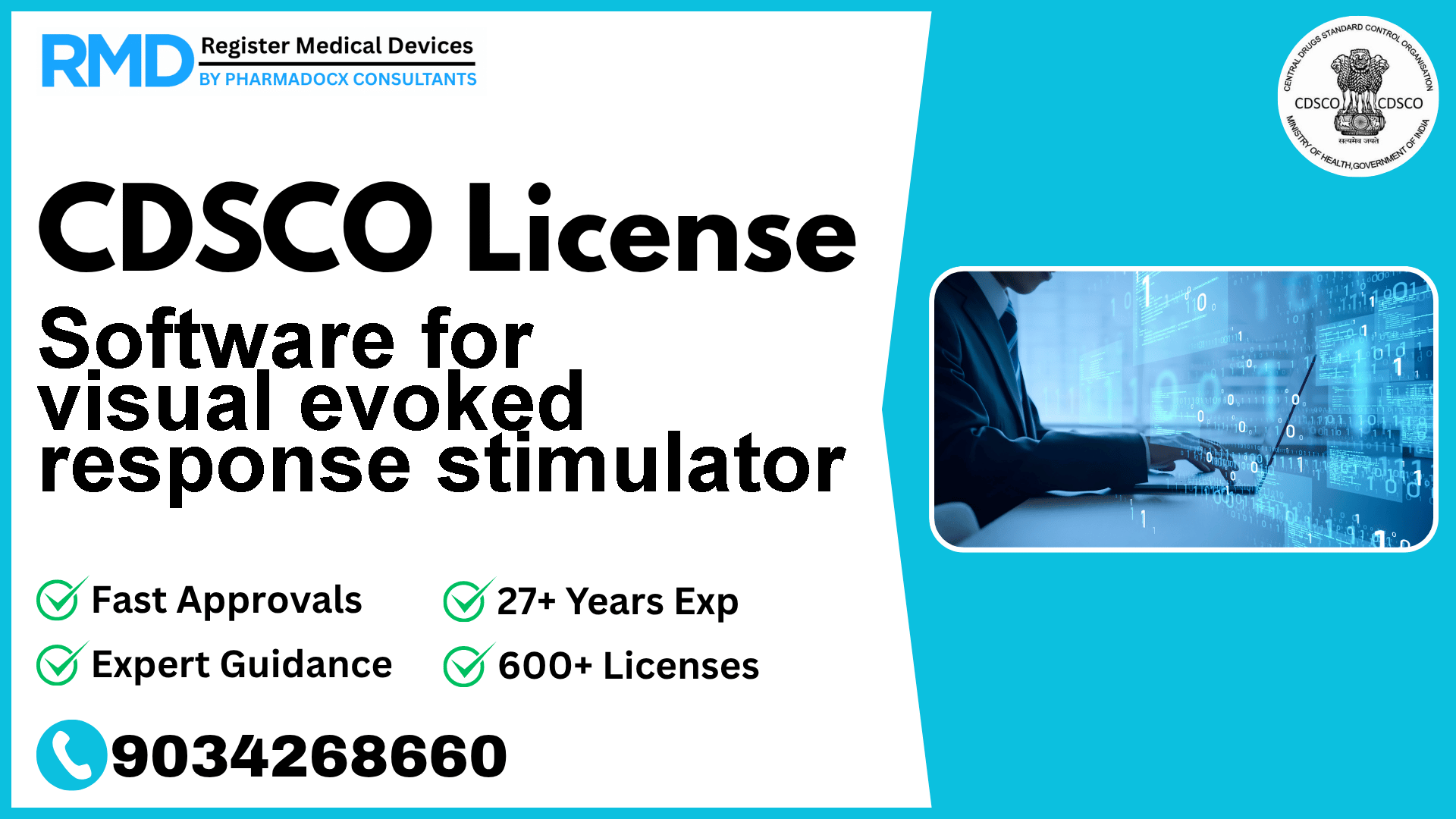 CDSCO License for Software for visual evoked response stimulator