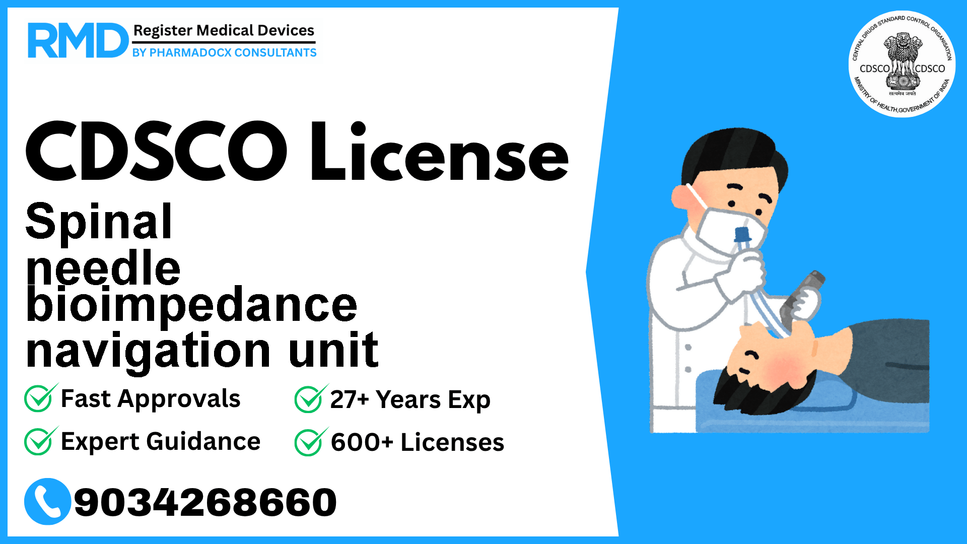 CDSCO License for Spinal needle bioimpedance navigation unit