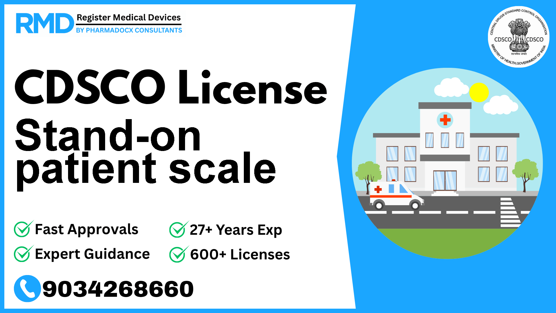 CDSCO License for Stand-on patient scale
