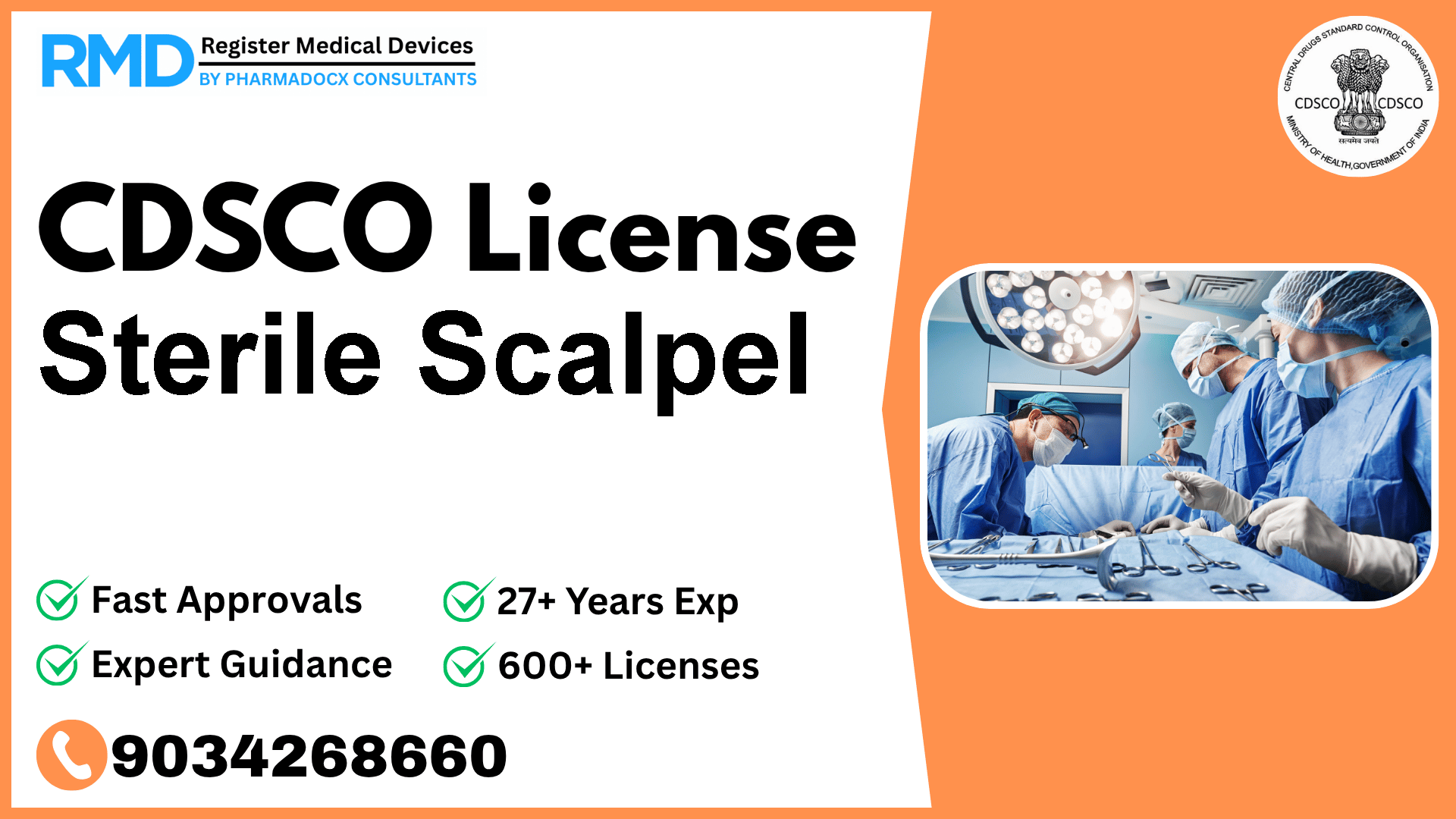 CDSCO License for Sterile Scalpel
