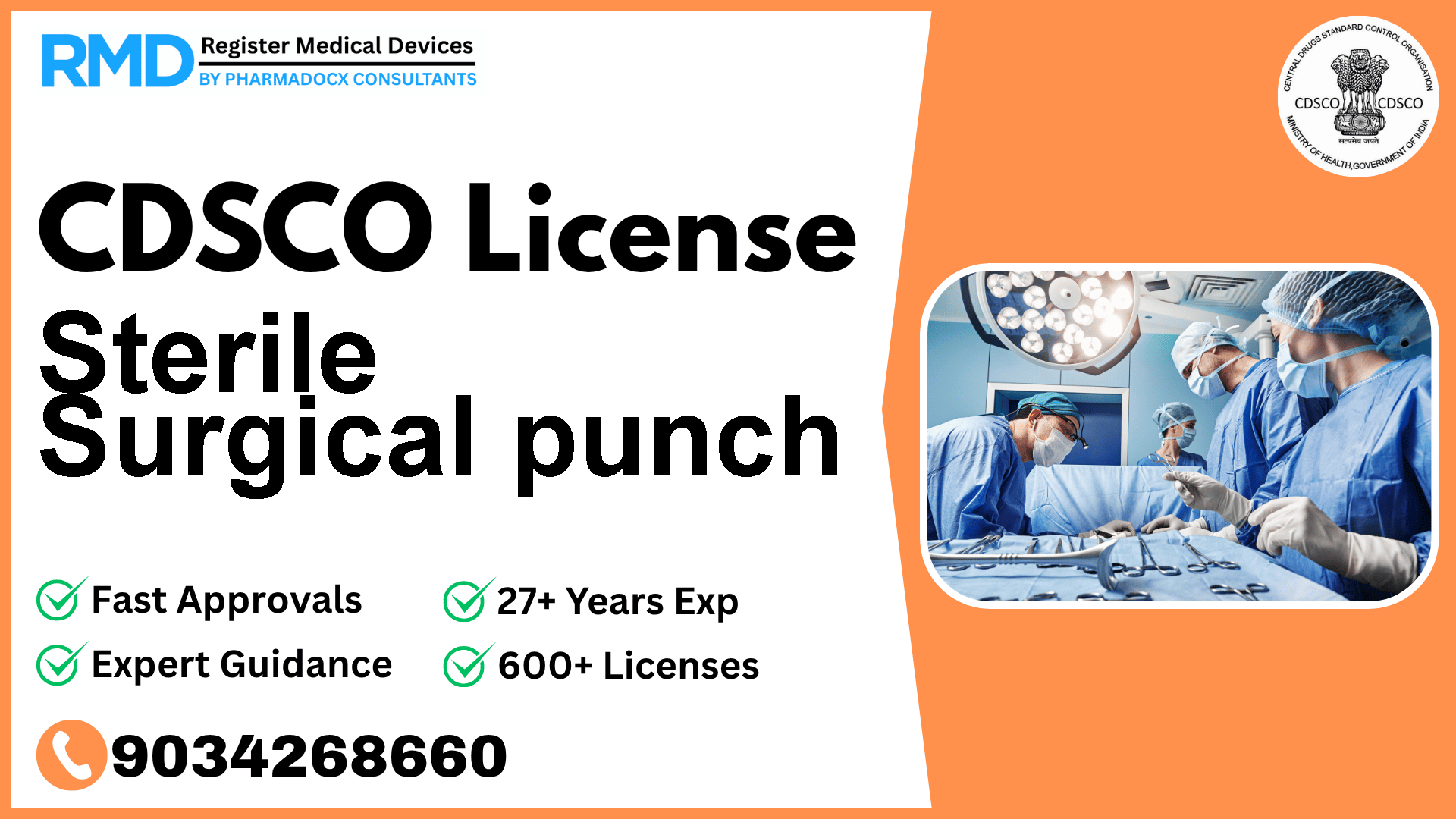 CDSCO License for Sterile Surgical punch