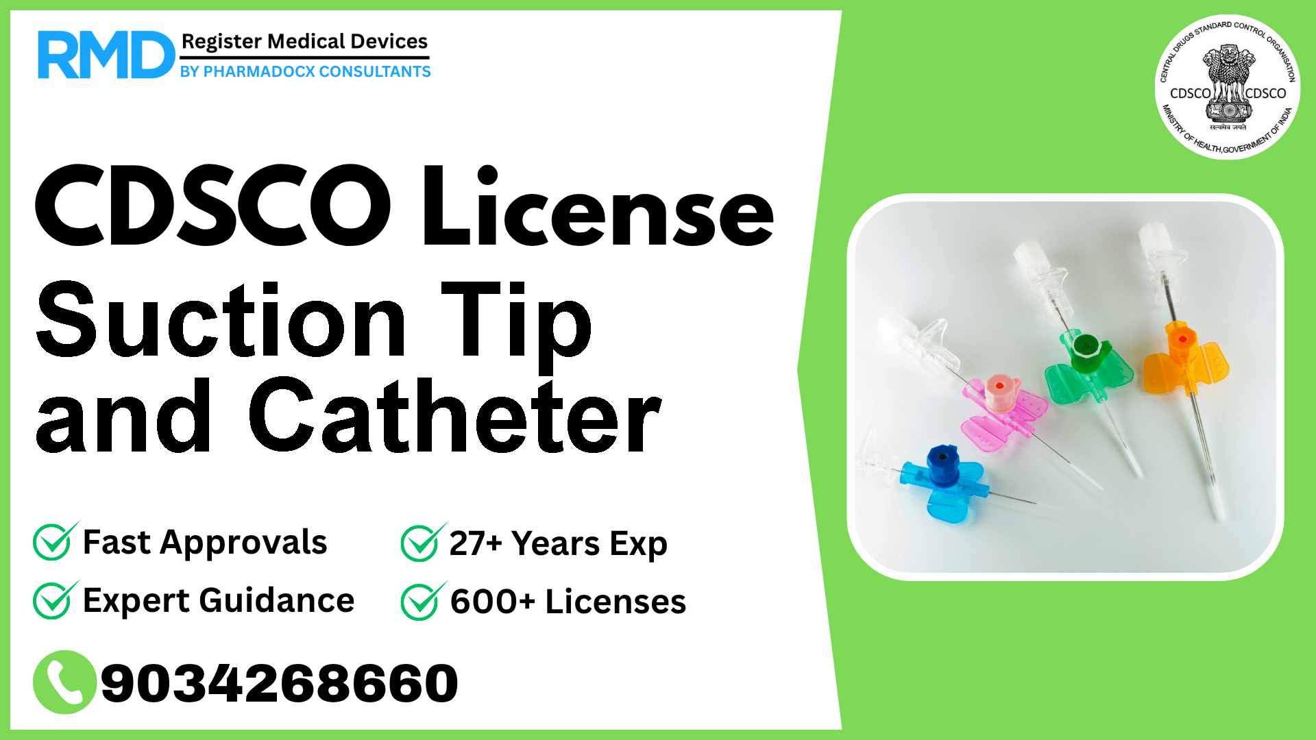 CDSCO License for Suction Tip and Catheter