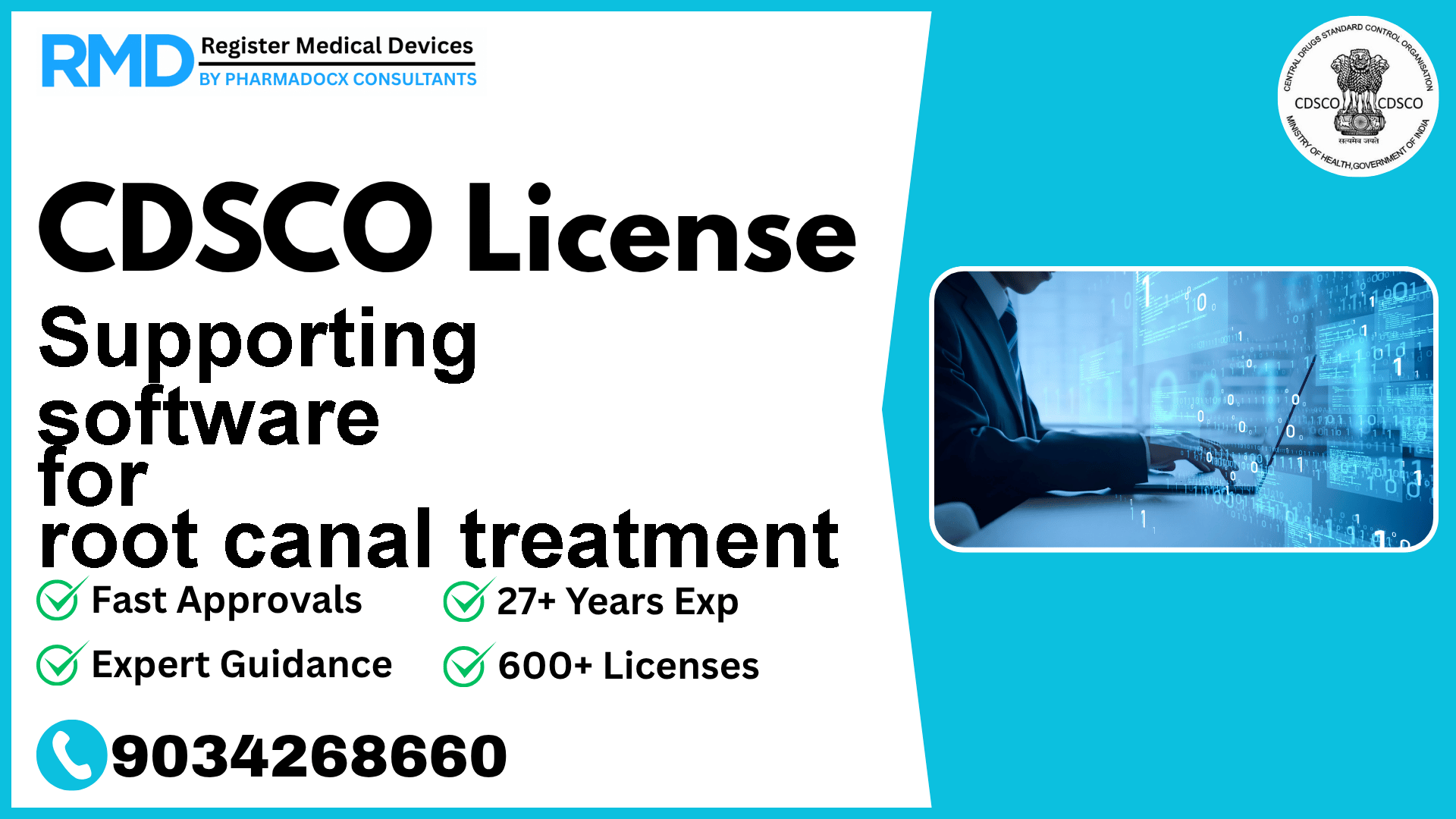 CDSCO License for Supporting software for root canal treatment