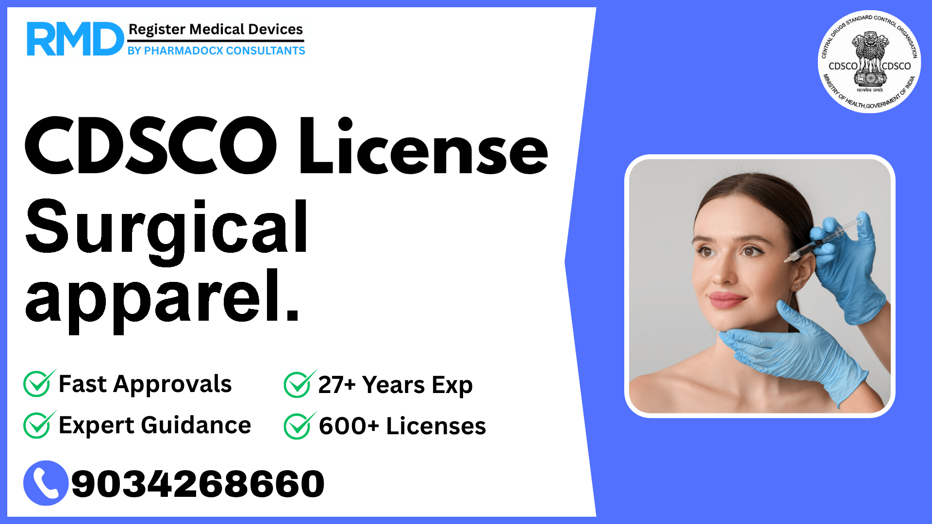 CDSCO License for Surgical apparel.