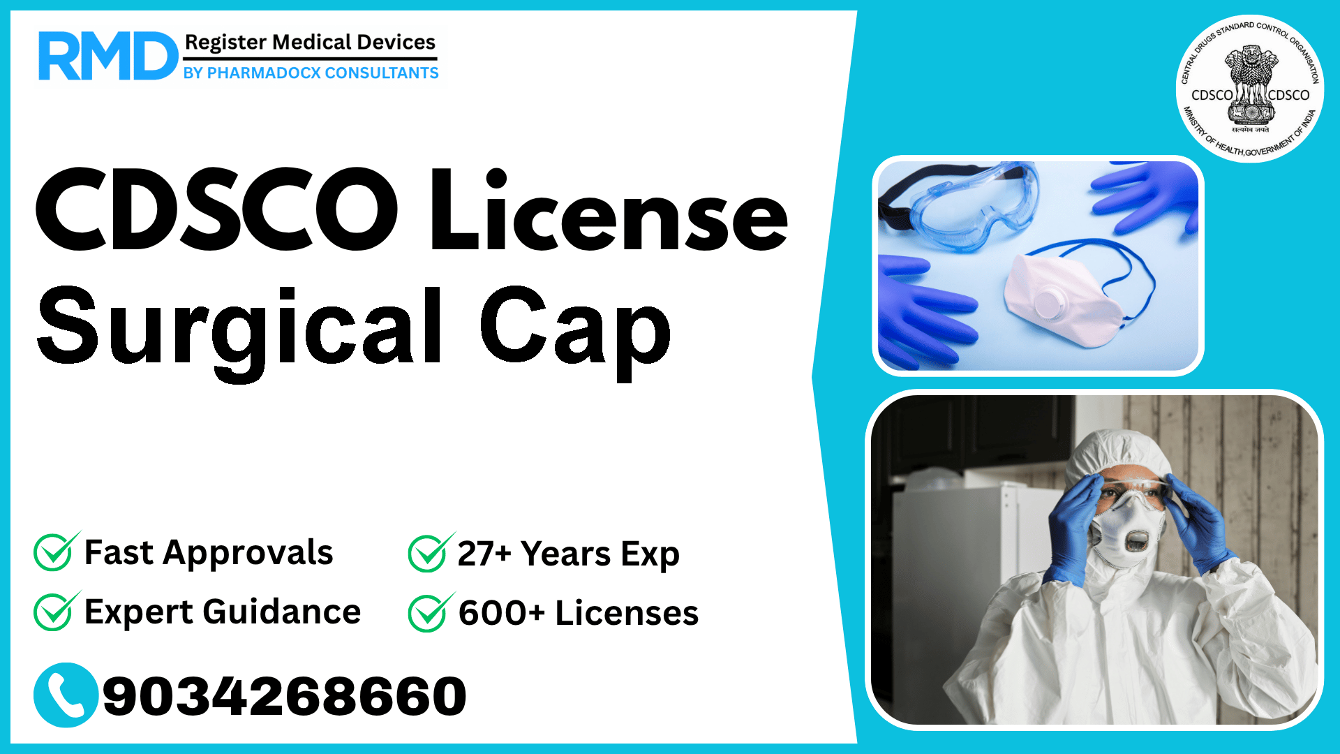 CDSCO License for Surgical Cap