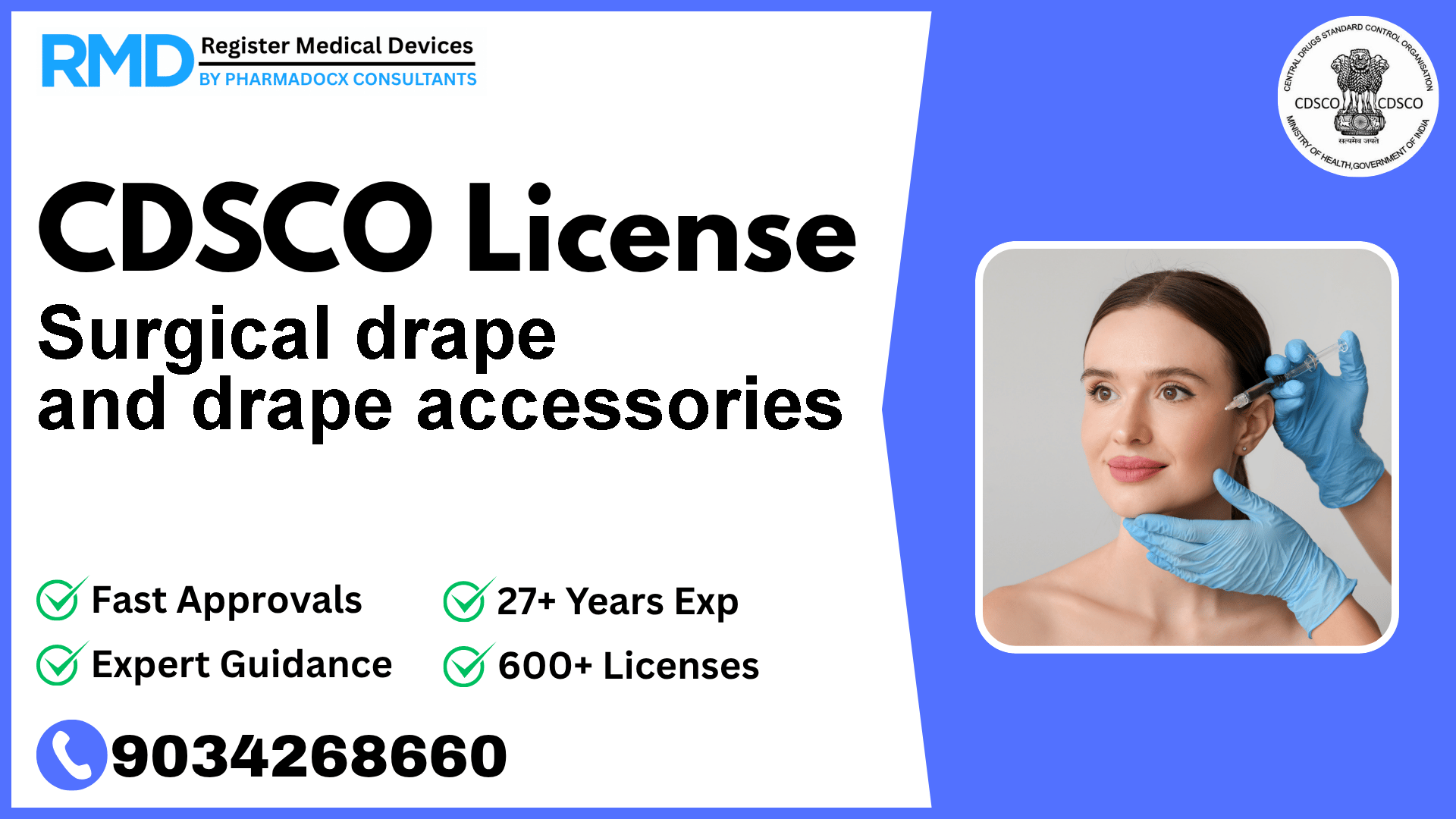 CDSCO License for Surgical drape and drape accessories