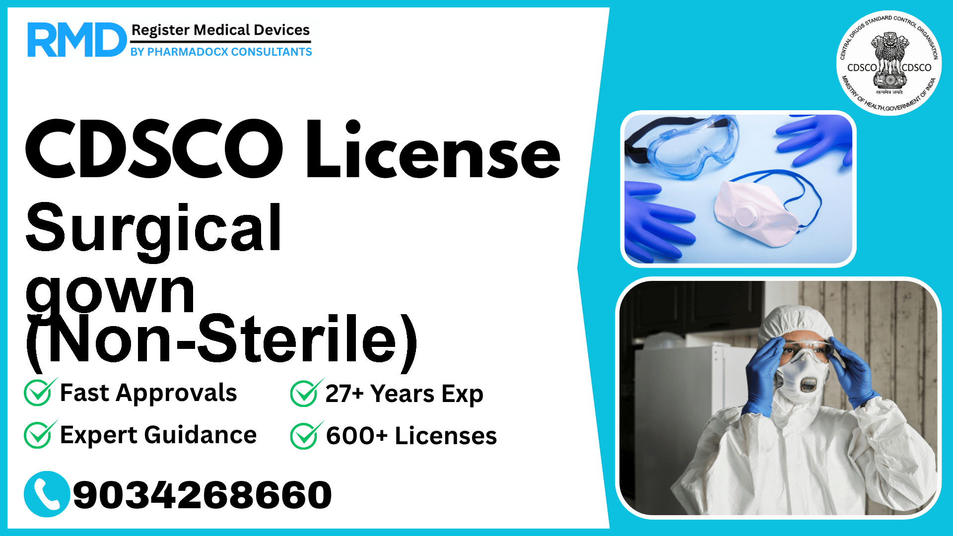 CDSCO License for Surgical gown (Non-Sterile)