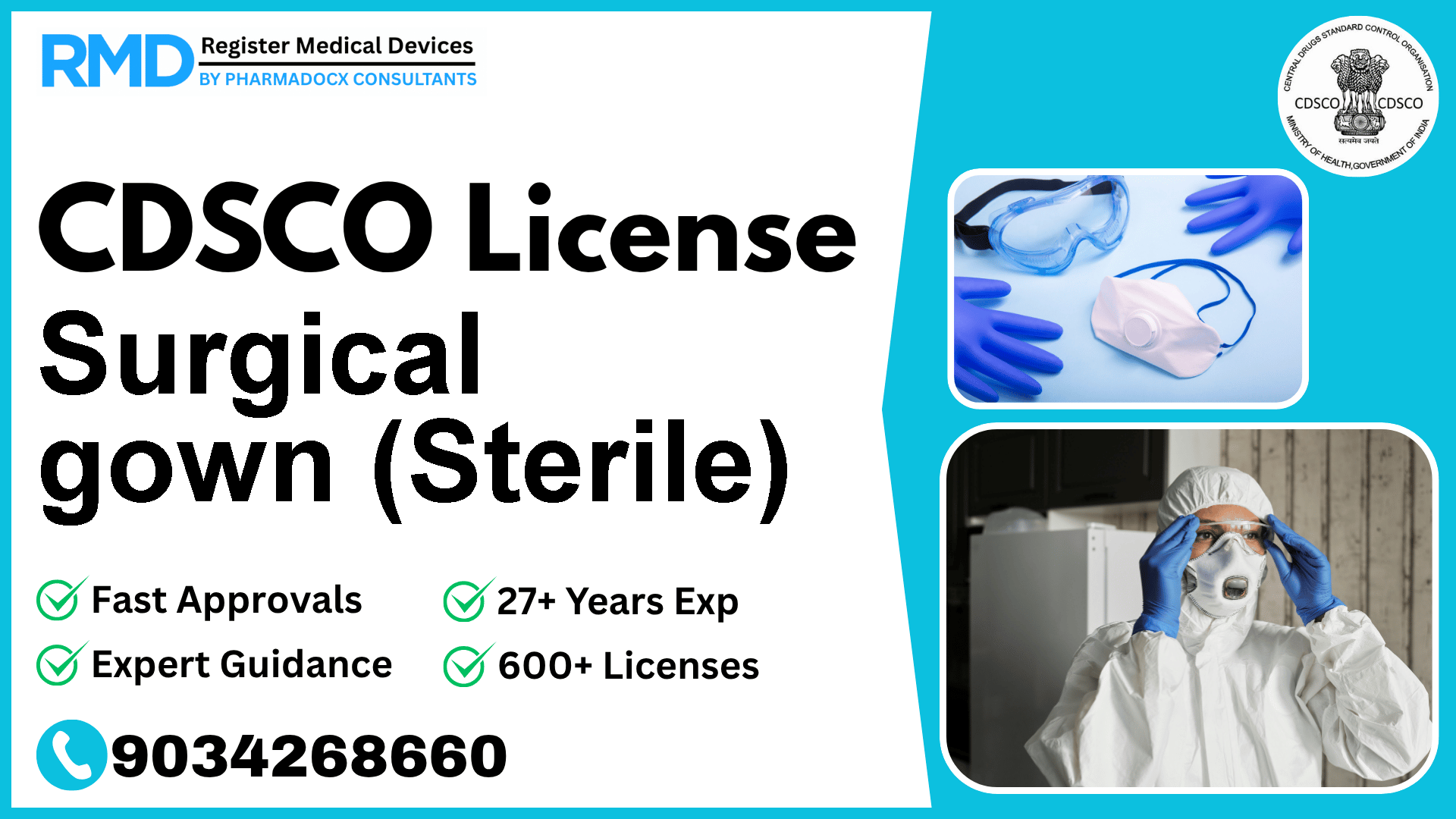 CDSCO License for Surgical gown (Sterile)