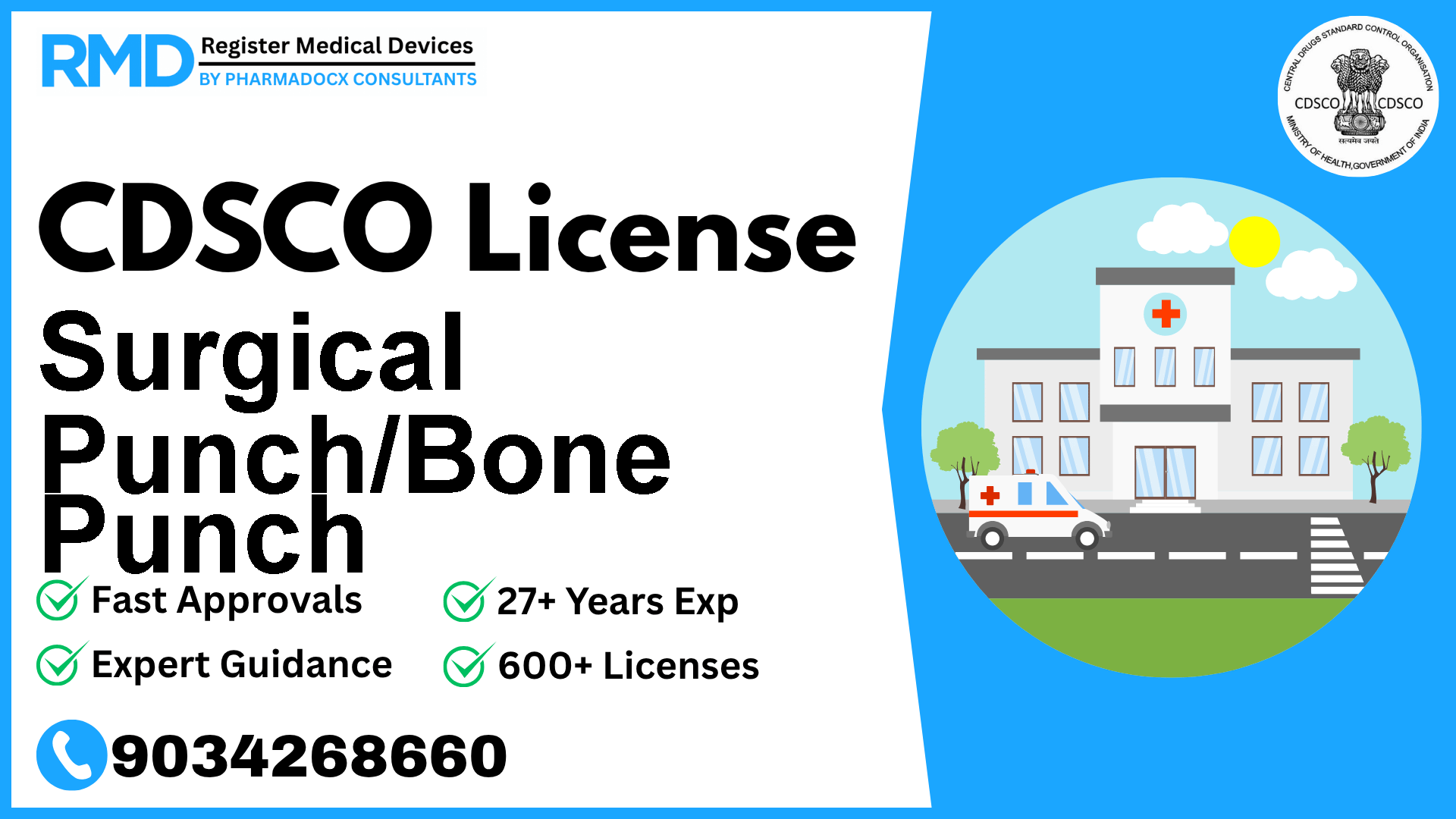 CDSCO License for Surgical Punch/Bone Punch