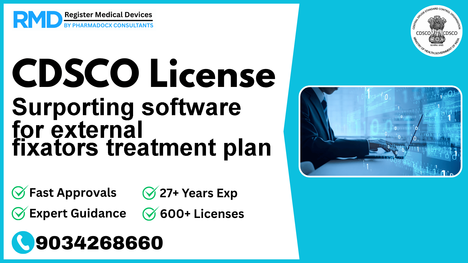 CDSCO License for Surporting software for external fixators treatment plan
