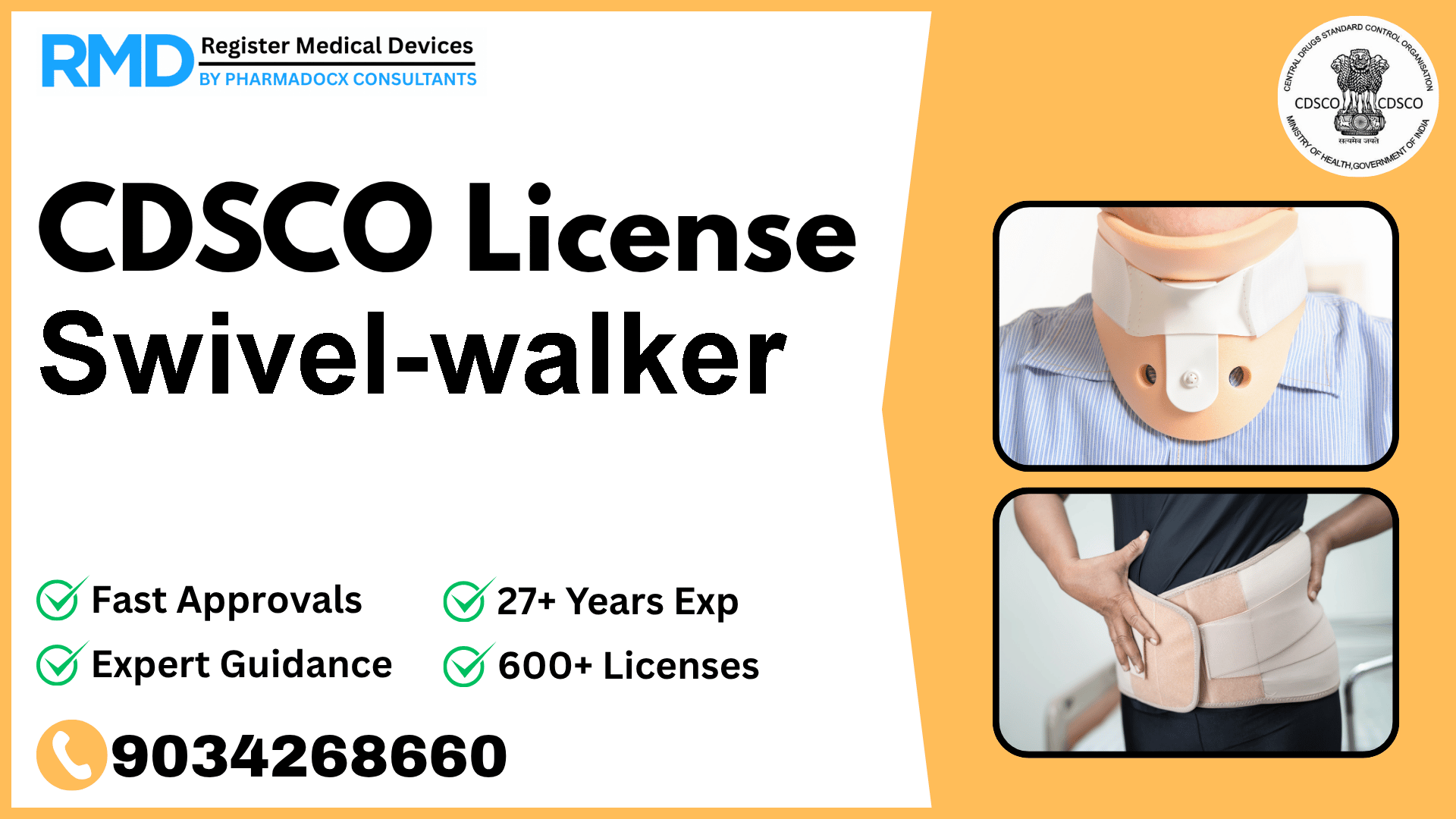CDSCO License for Swivel-walker
