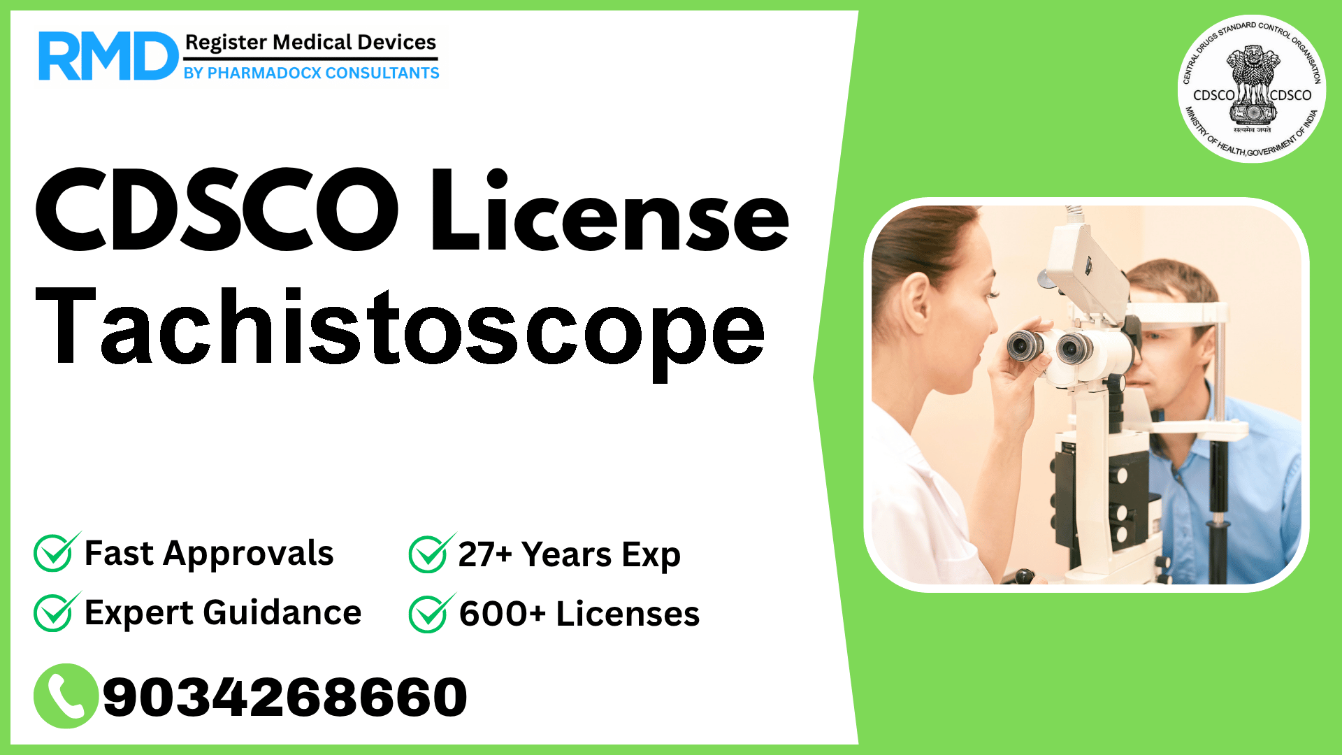 CDSCO License for Tachistoscope