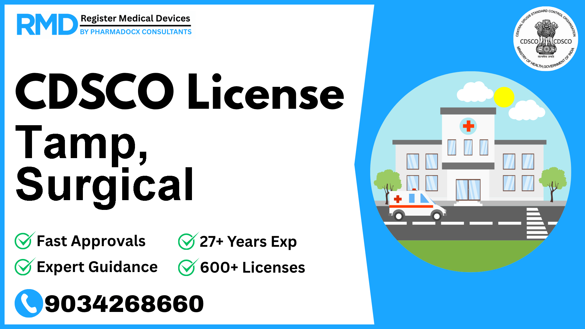 CDSCO License for Tamp, Surgical