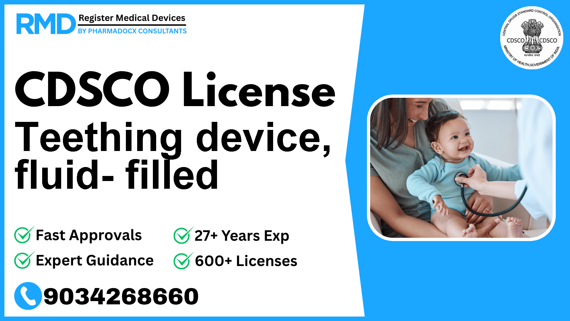 CDSCO License for Teething device, fluid- filled