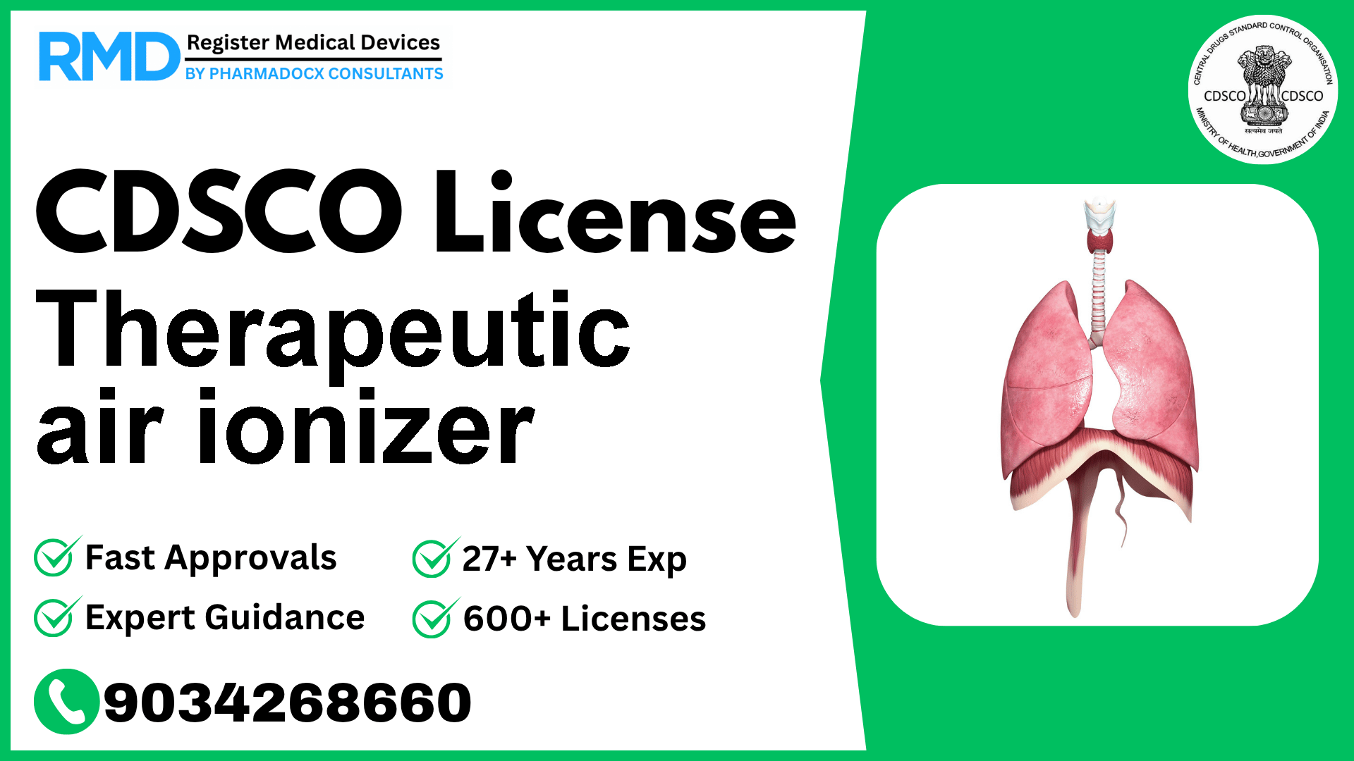 CDSCO License for Therapeutic air ionizer