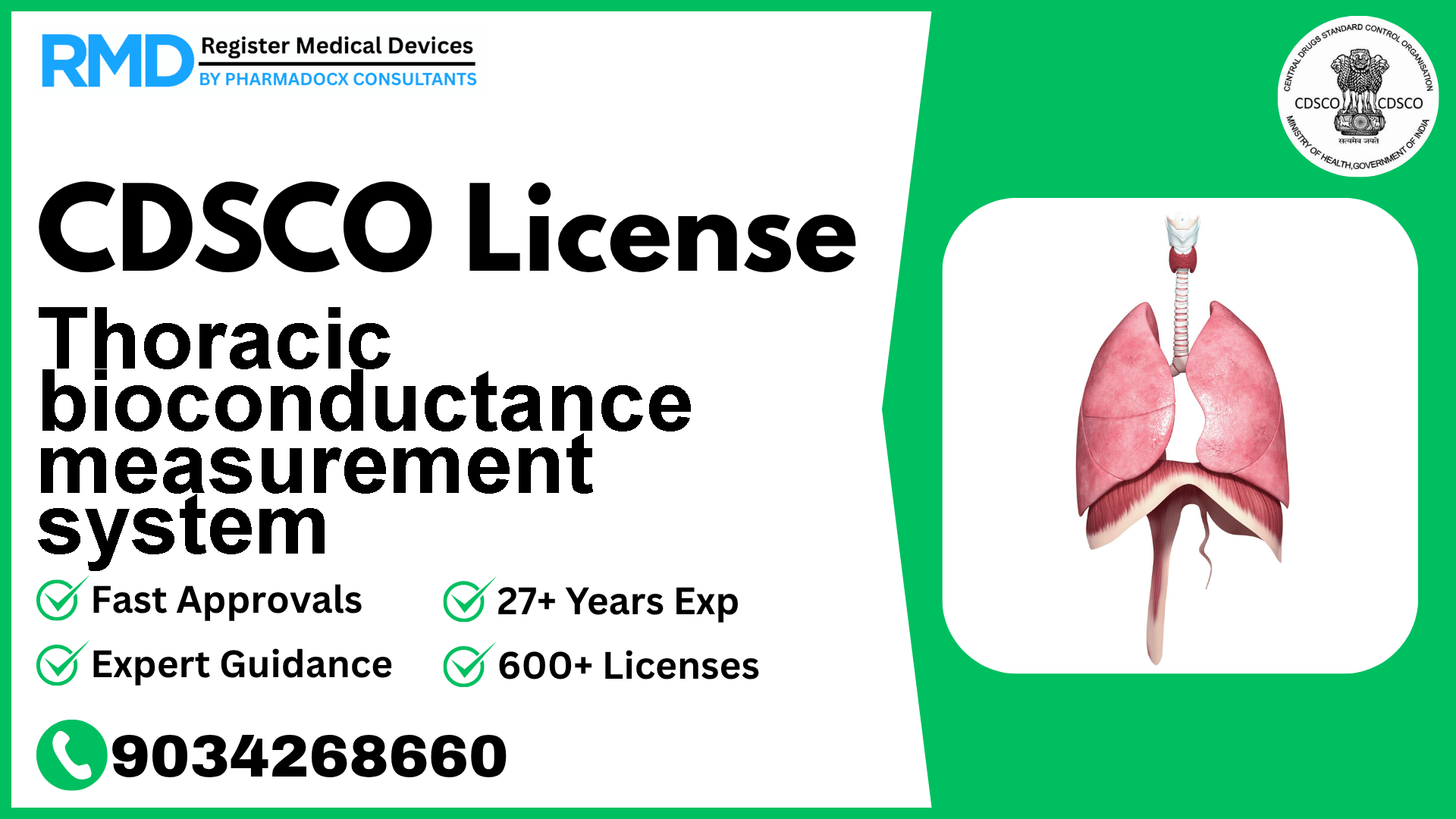 CDSCO License for Thoracic bioconductance measurement system