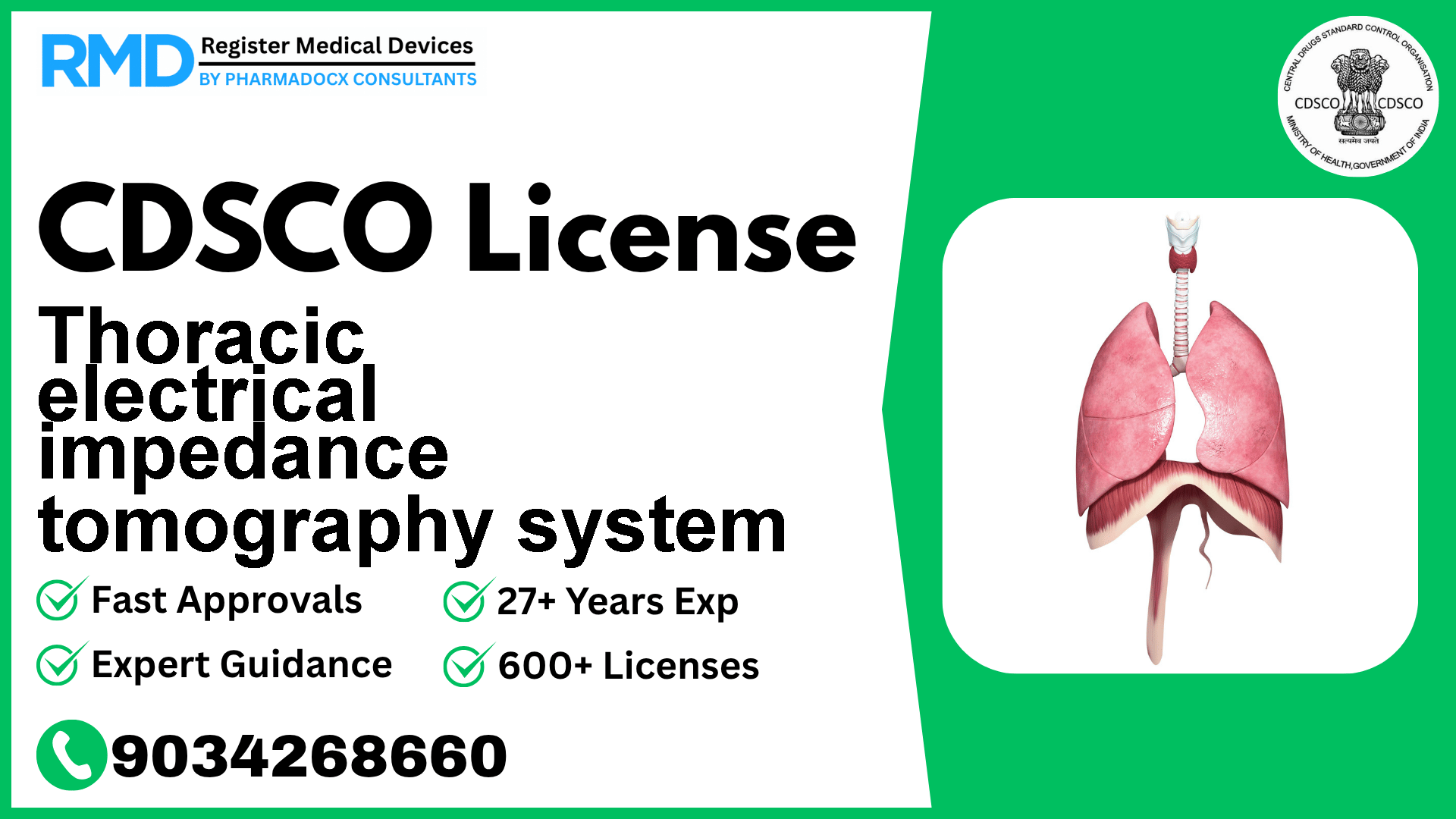 CDSCO License for Thoracic electrical impedance tomography system