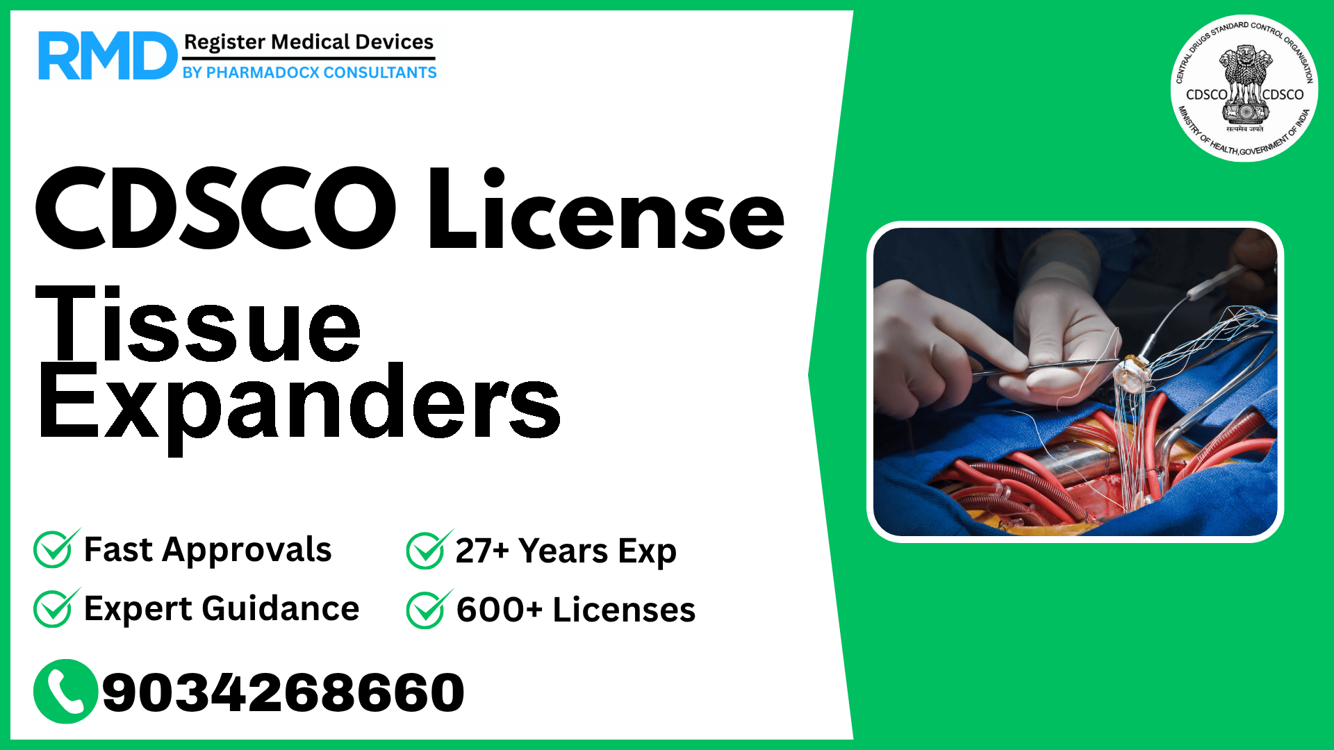 CDSCO License for Tissue Expanders
