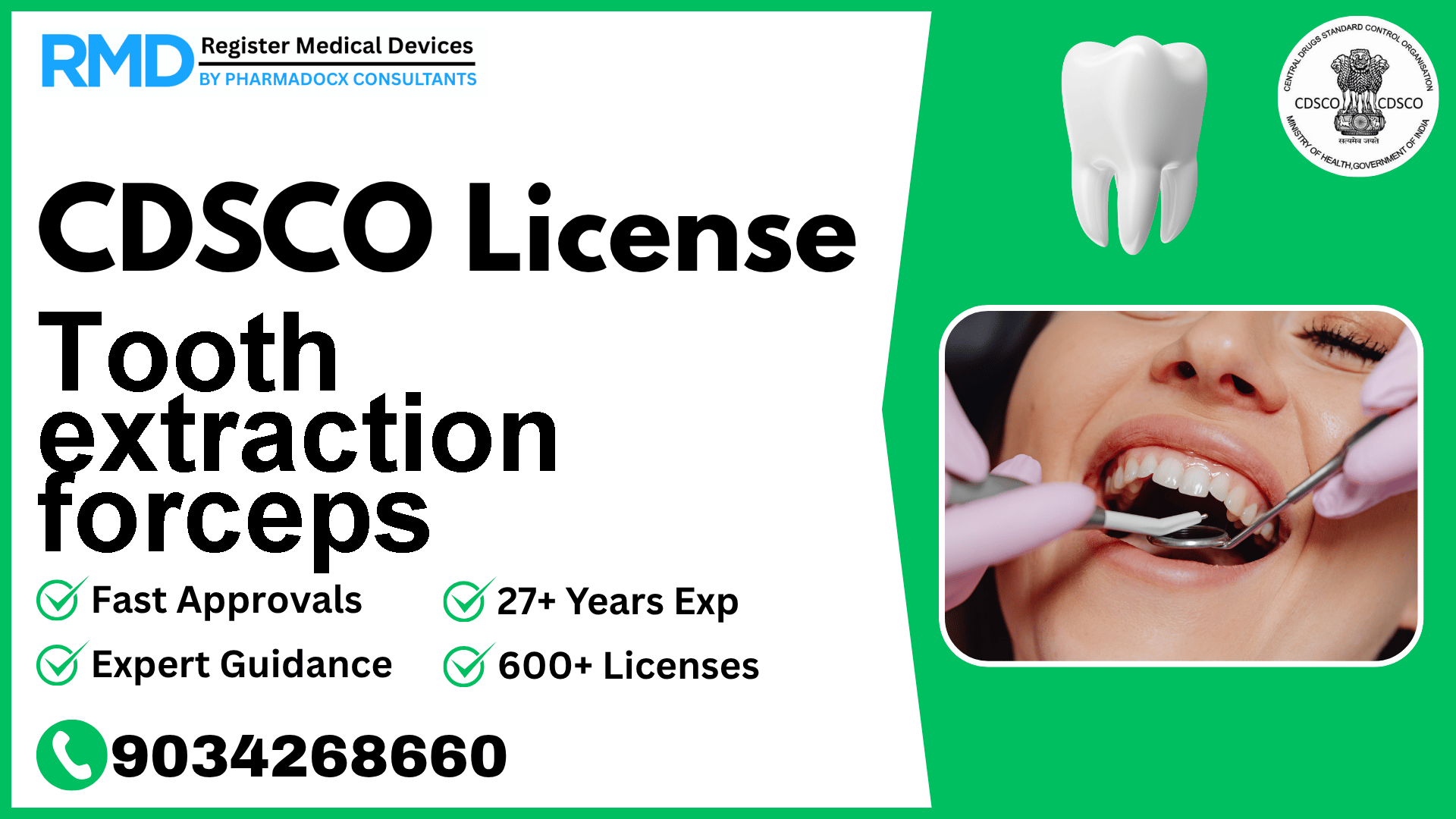 CDSCO License for Tooth extraction forceps