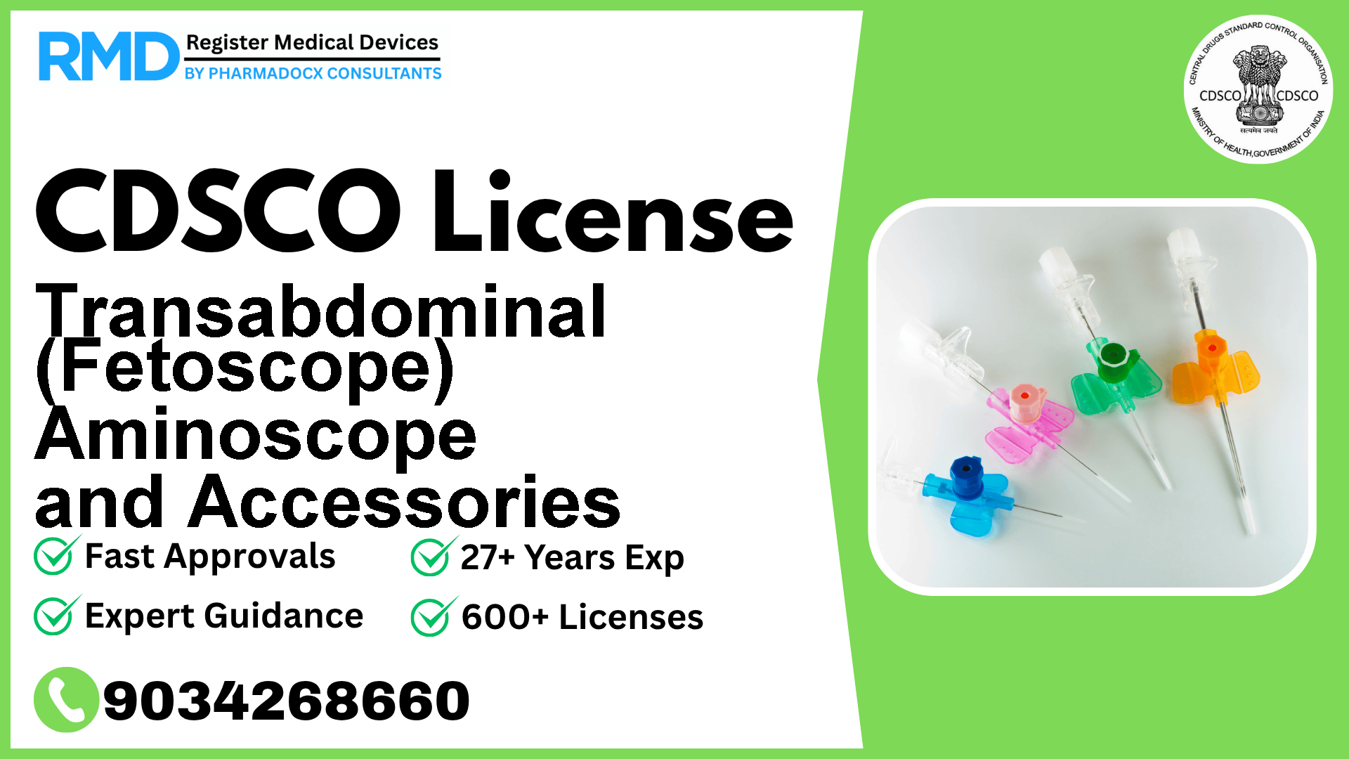 CDSCO License for Transabdominal (Fetoscope) Aminoscope and Accessories