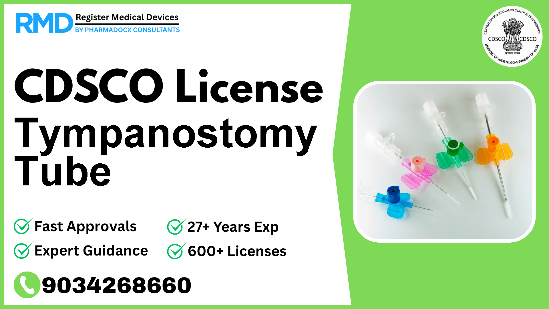 CDSCO License for Tympanostomy Tube