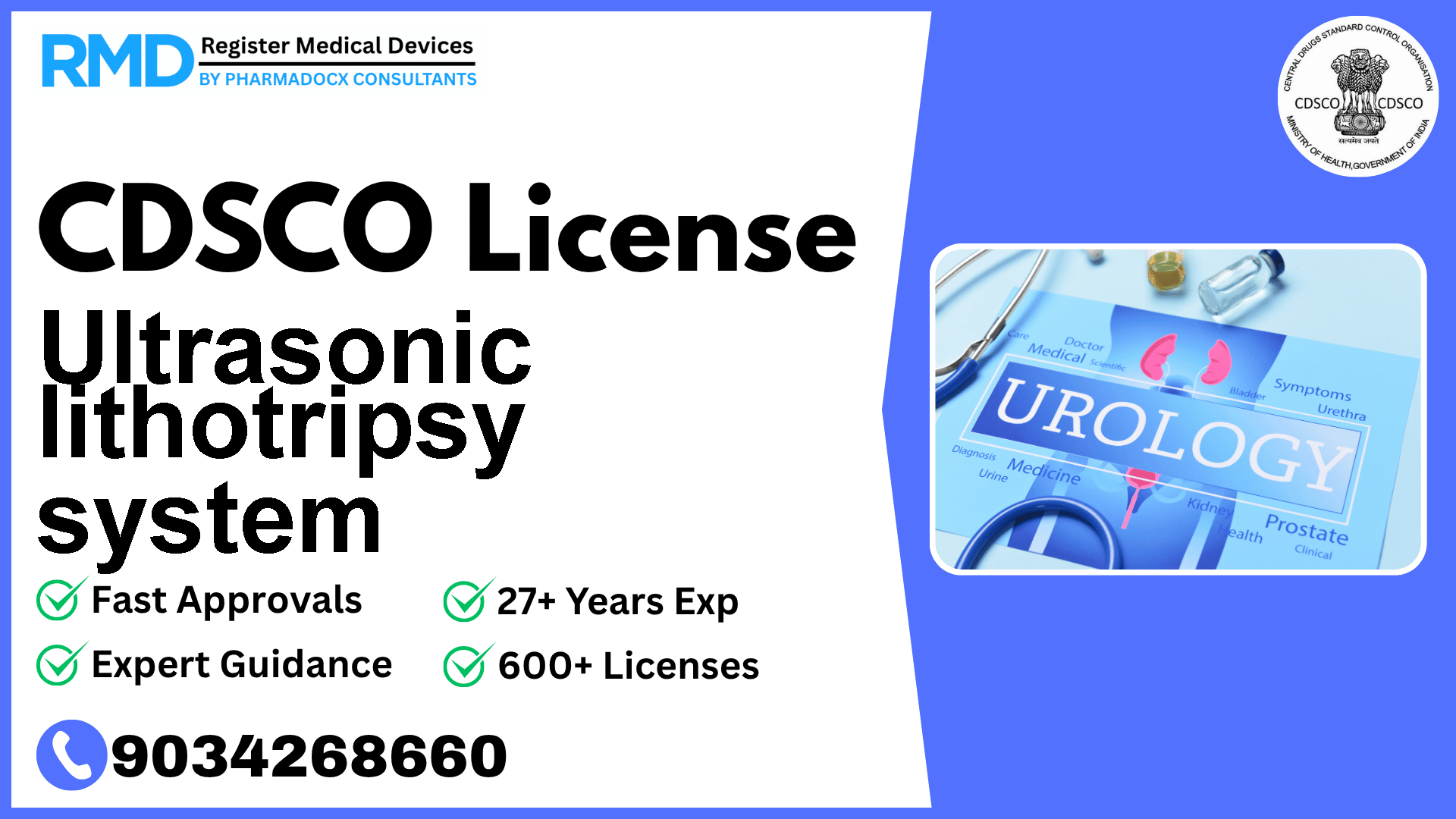 CDSCO License for Ultrasonic lithotripsy system
