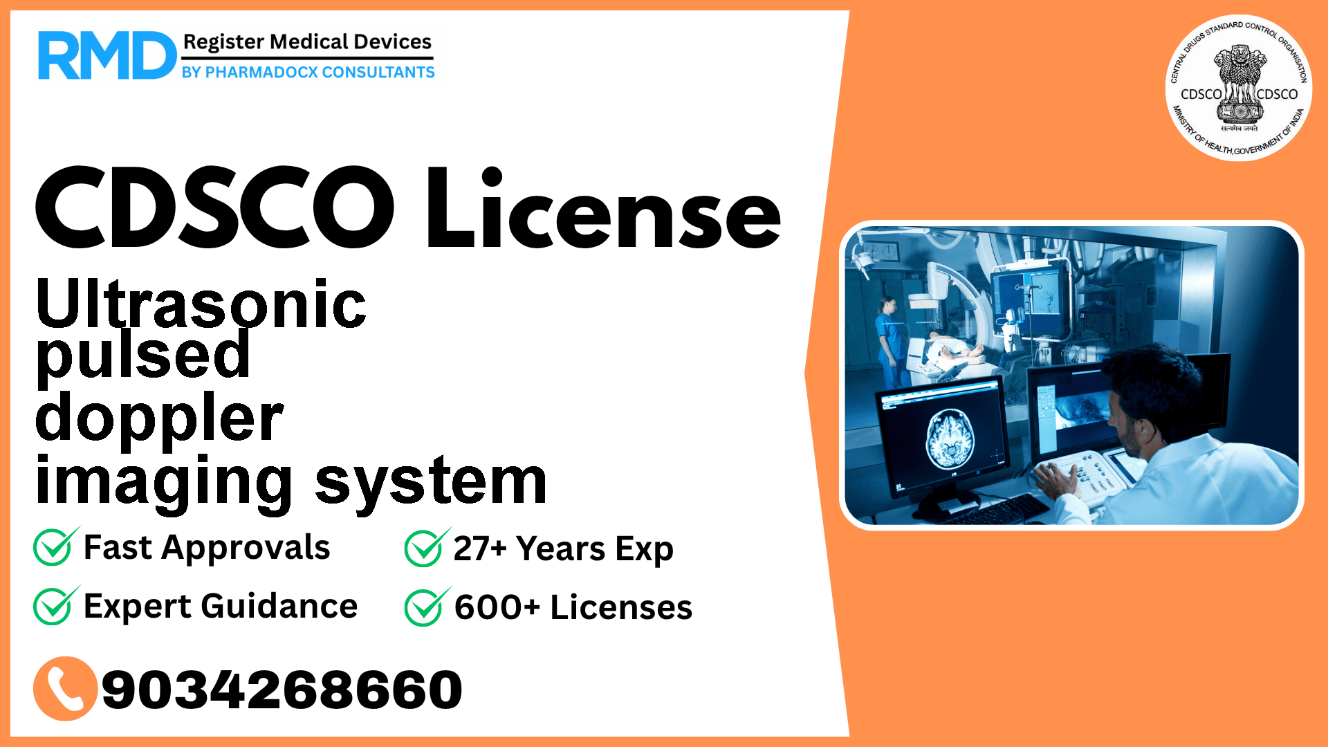 CDSCO License for Ultrasonic pulsed doppler imaging system