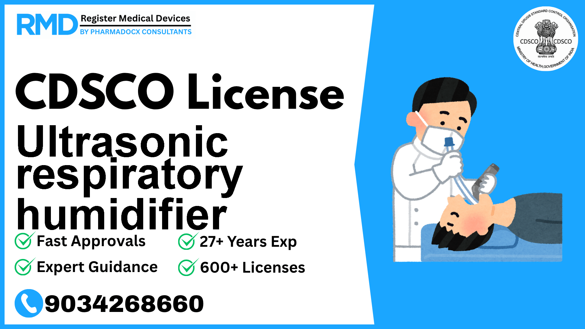 CDSCO License for Ultrasonic respiratory humidifier