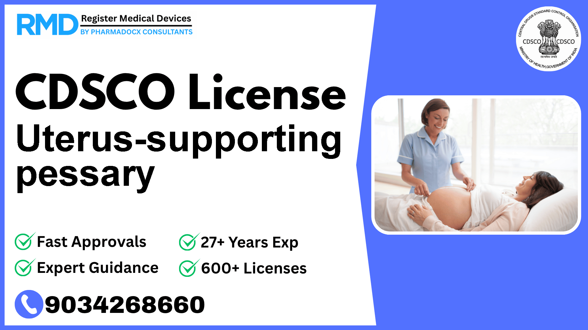 CDSCO License for Uterus-supporting pessary