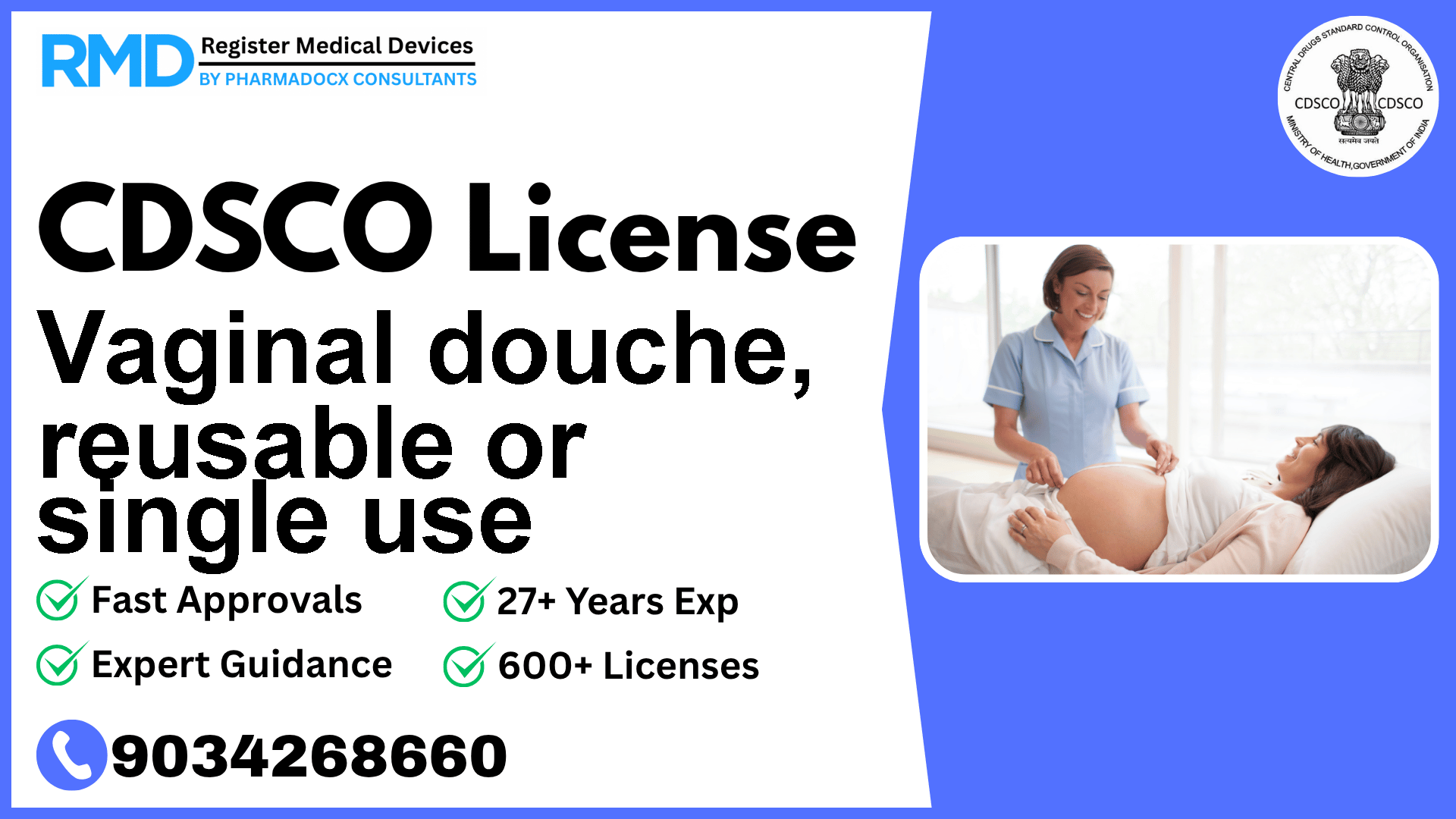CDSCO License for Vaginal douche, reusable or single use