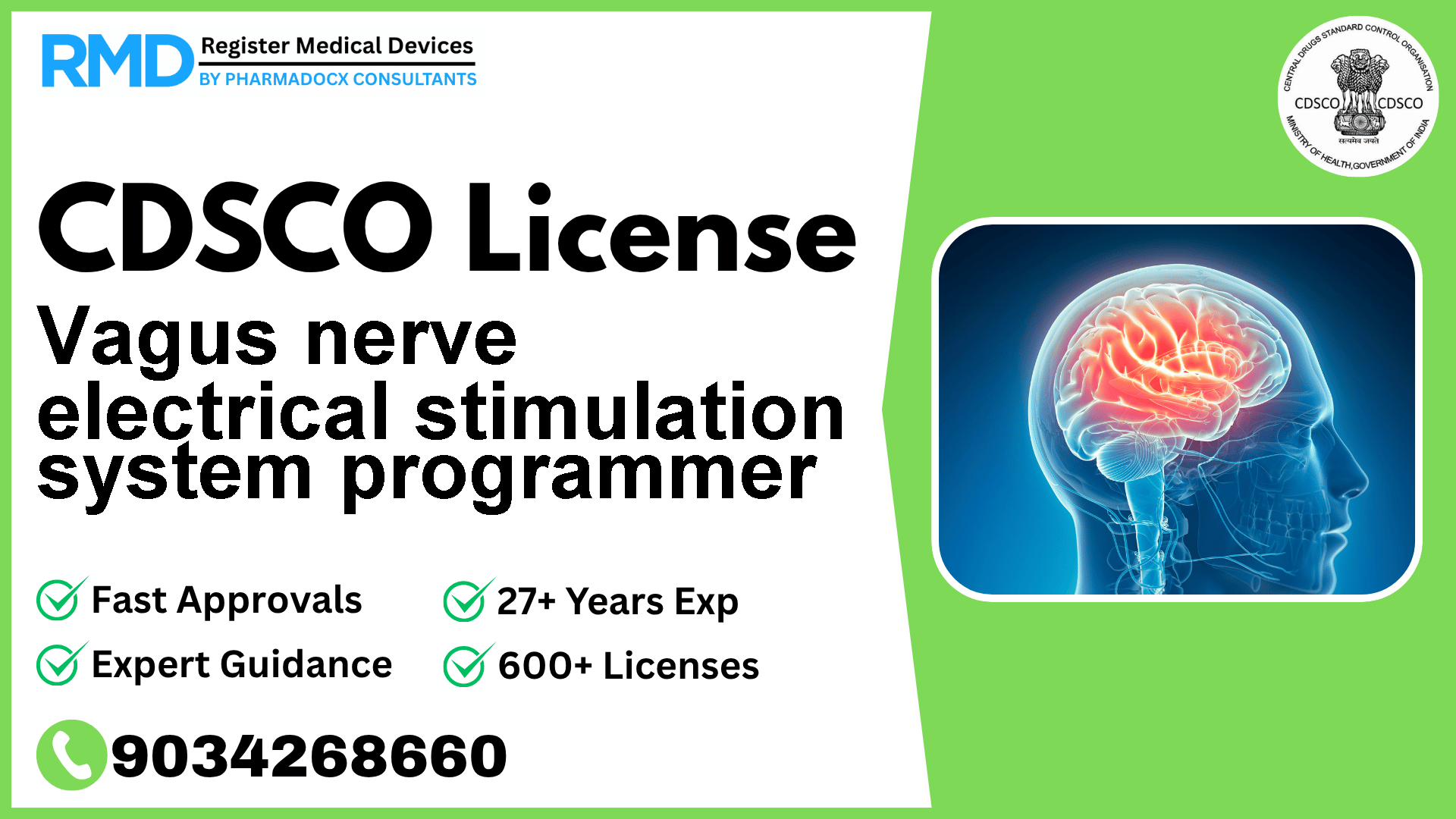 CDSCO License for Vagus nerve electrical stimulation system programmer