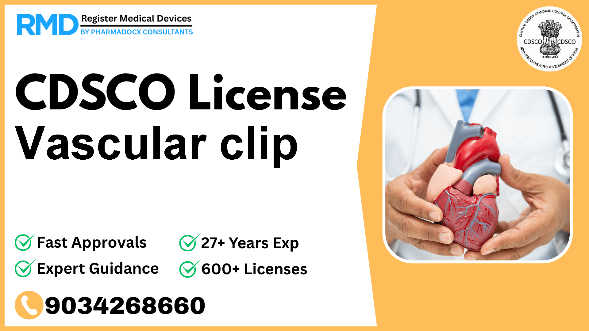 CDSCO License for Vascular clip