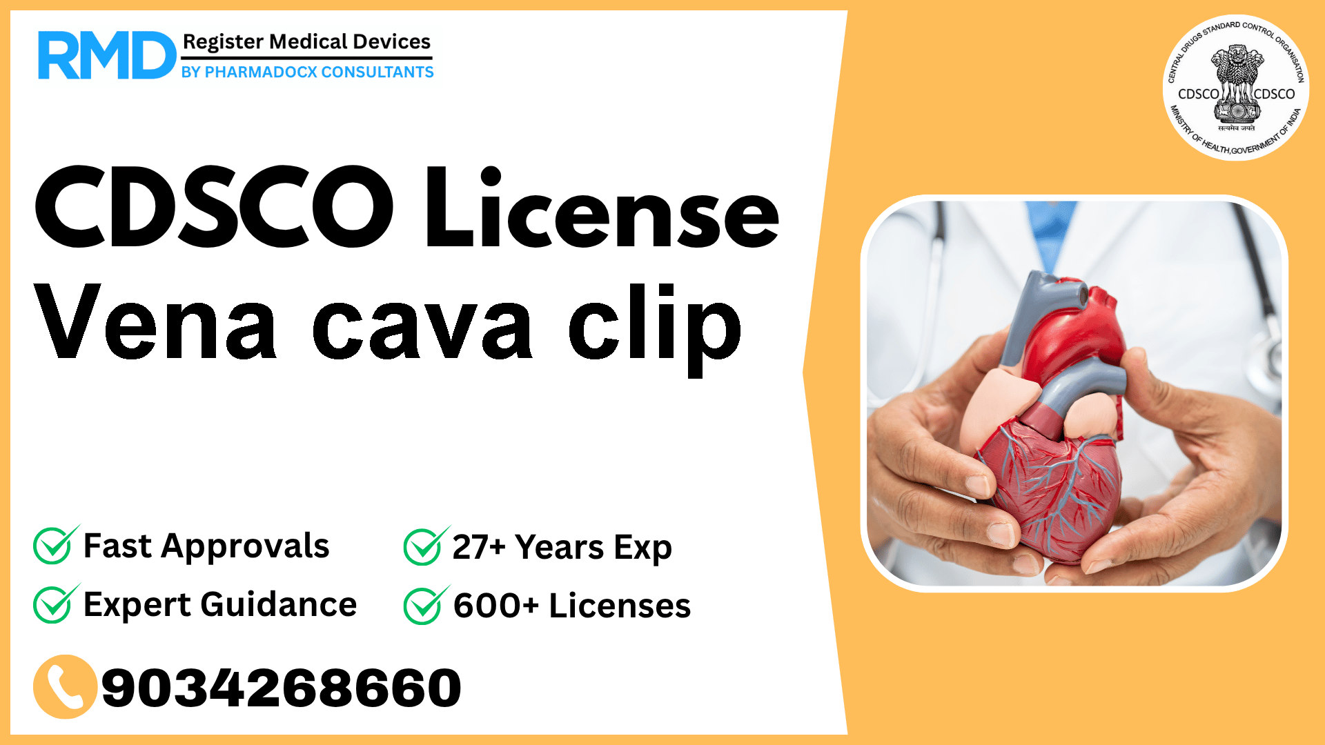CDSCO License for Vena cava clip