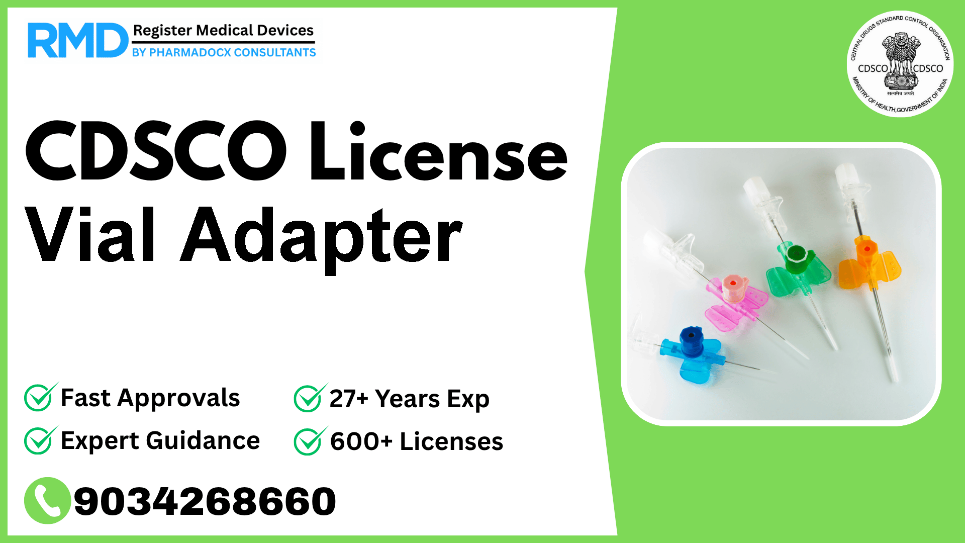 CDSCO License for Vial Adapter