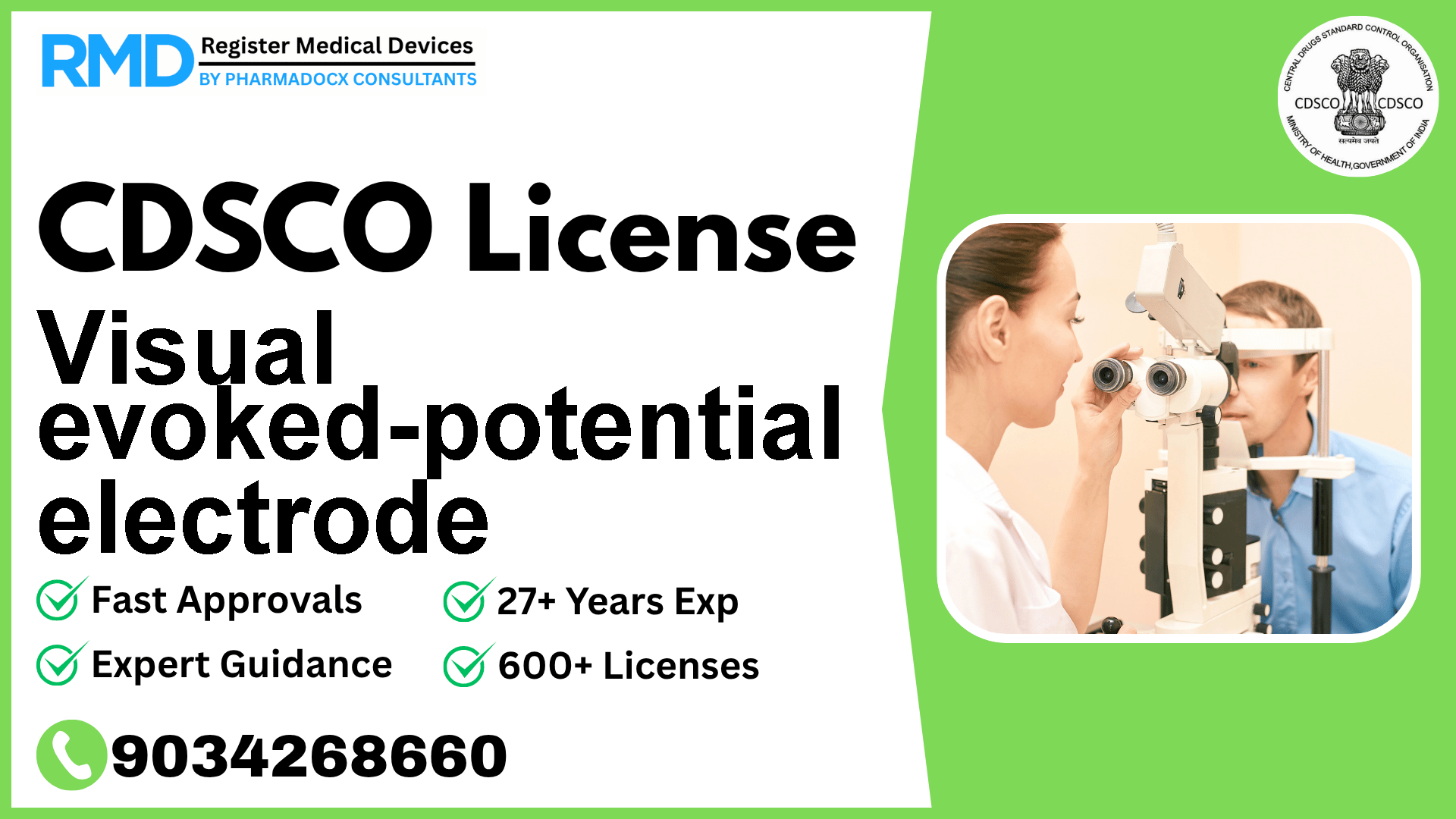 CDSCO License for Visual evoked-potential electrode
